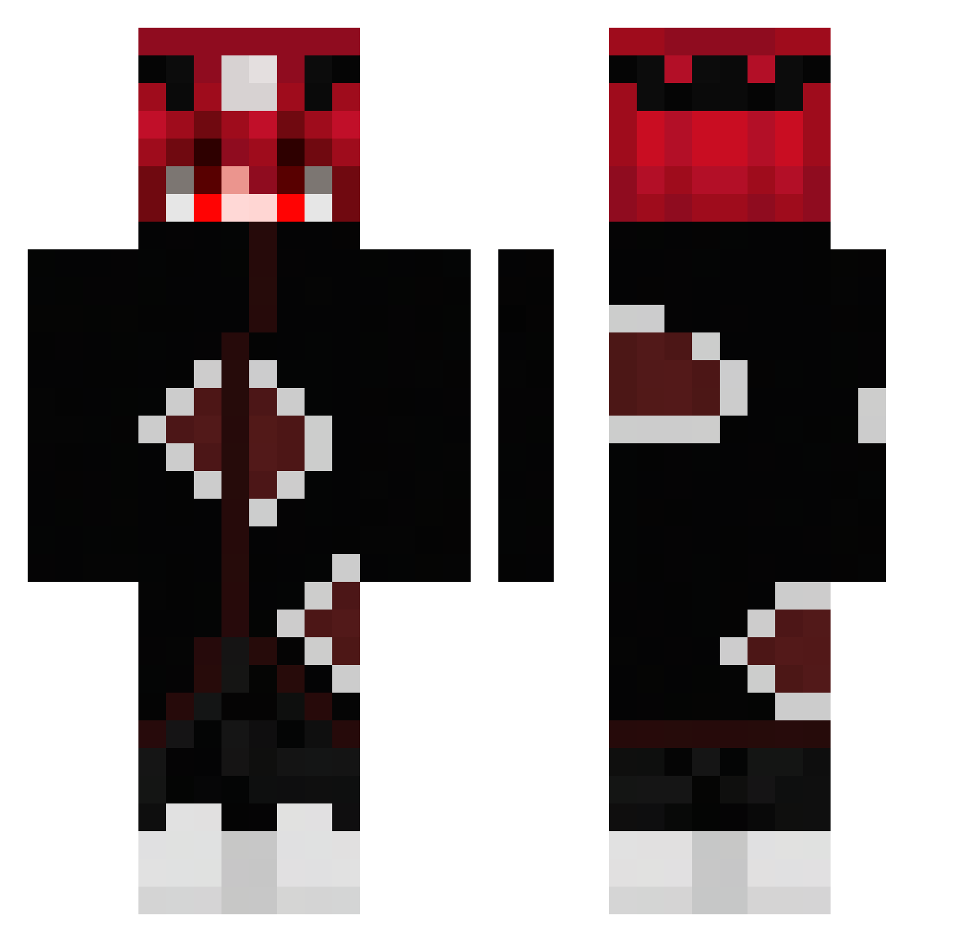 Envi1 Minecraft skin, front and back view