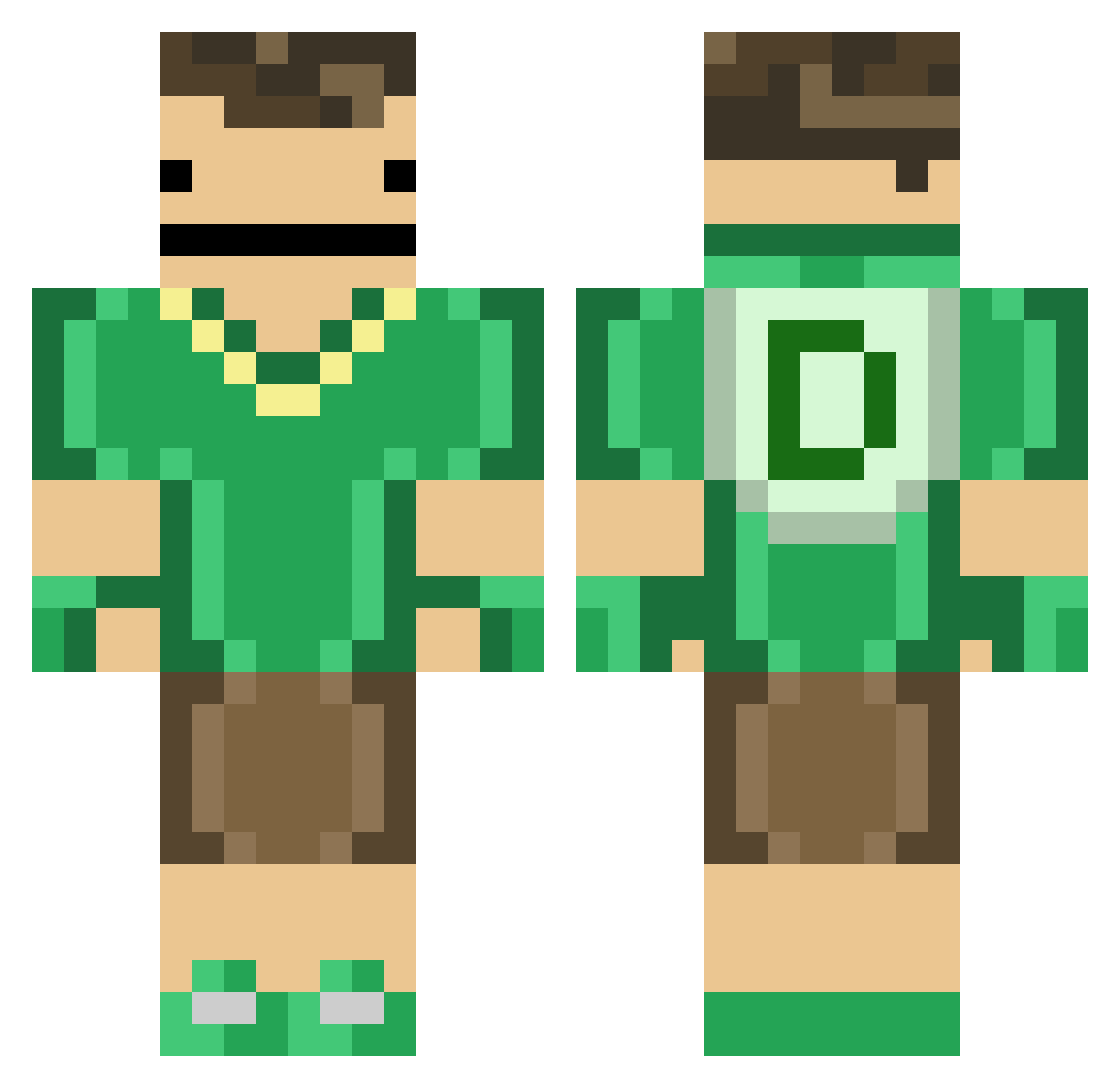 do0q Minecraft skin, front and back view