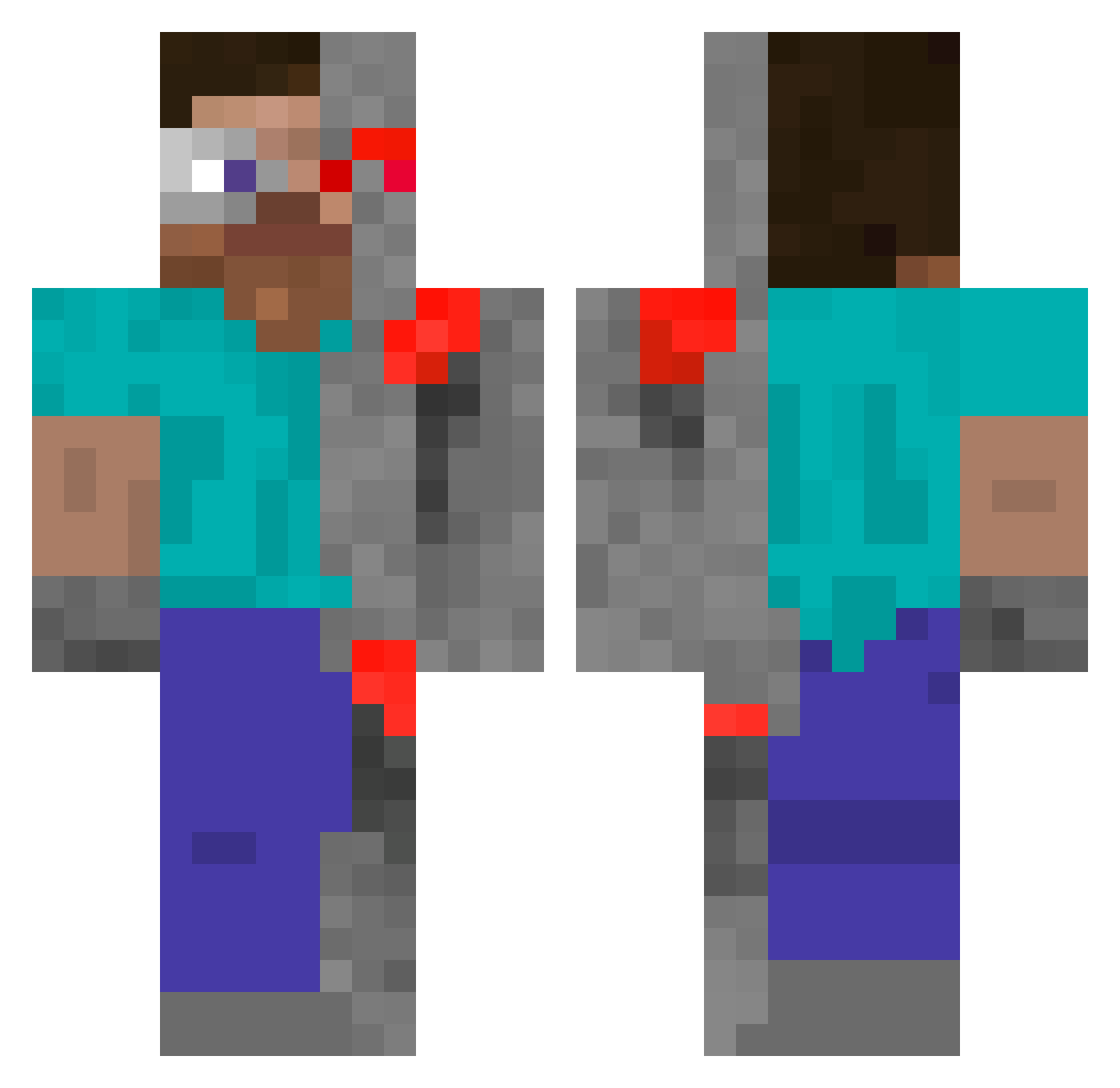 SpicySoap_ Minecraft skin, front and back view