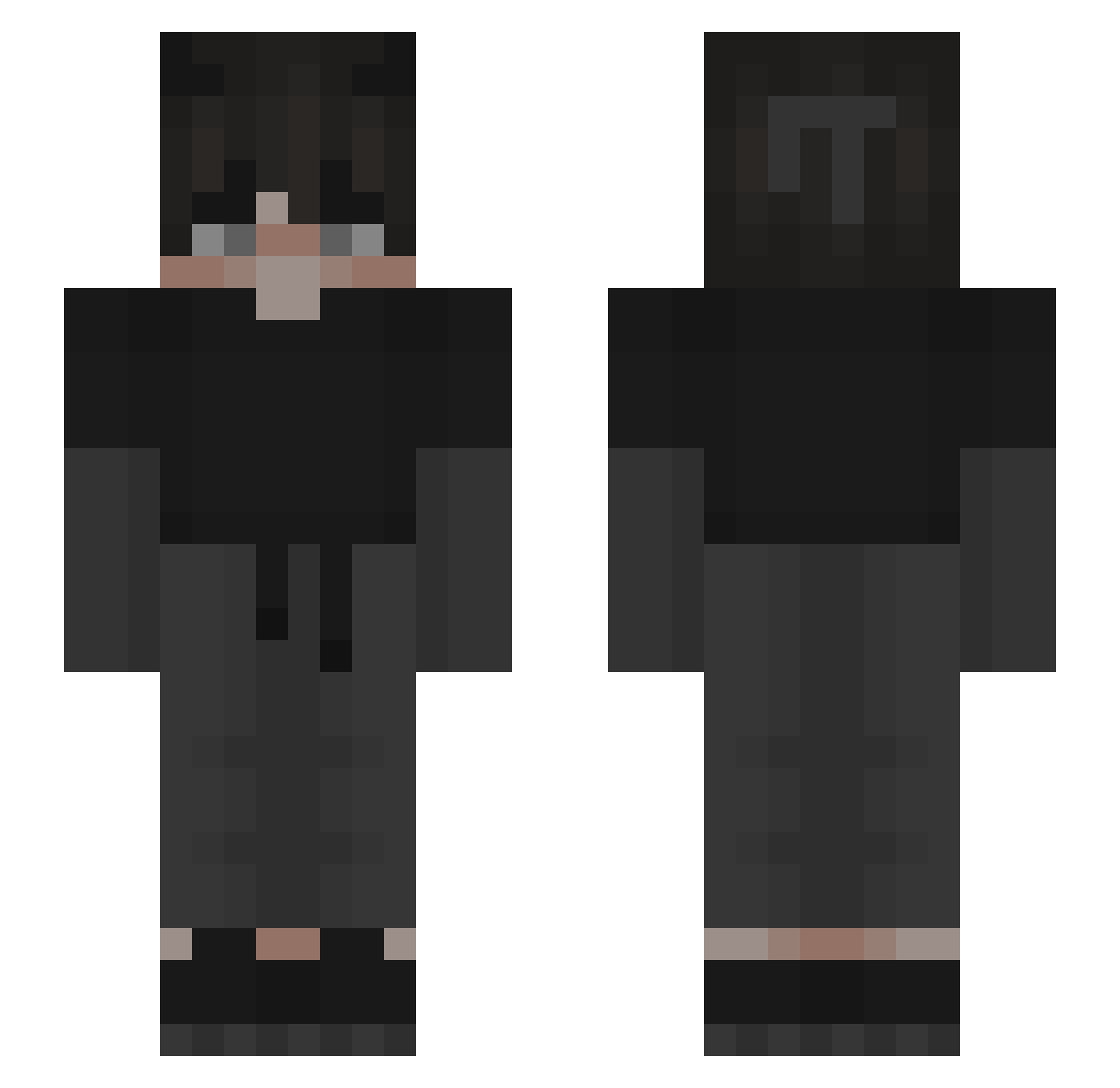 vqrr_ Minecraft skin, front and back view