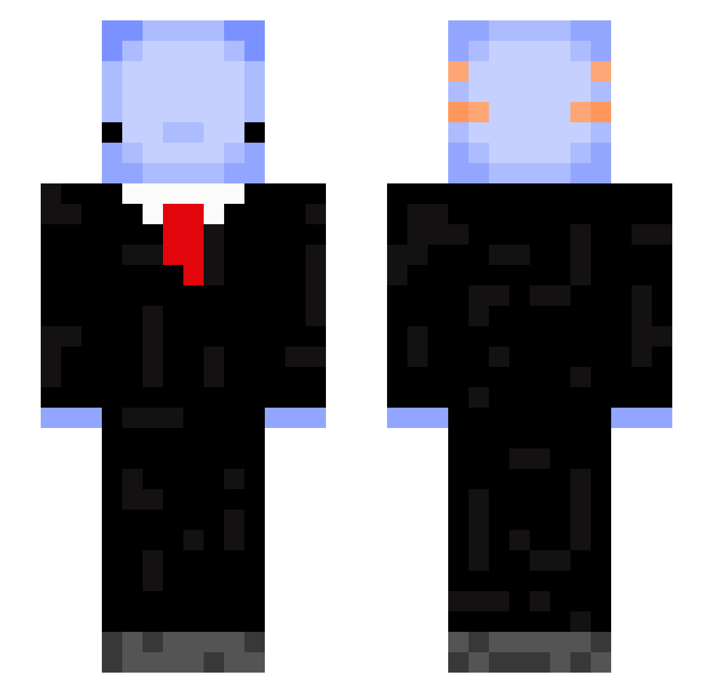 RamennBoyy Minecraft skin, front and back view