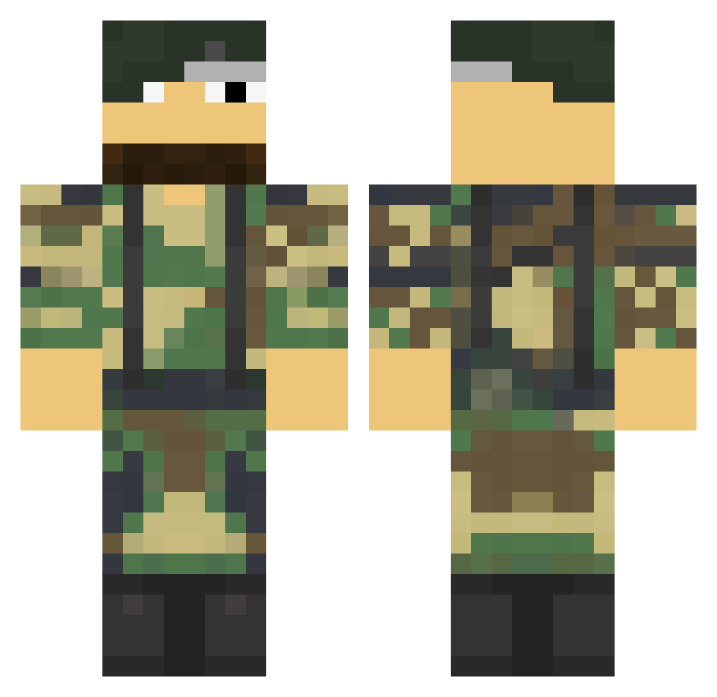Rudono Minecraft skin, front and back view