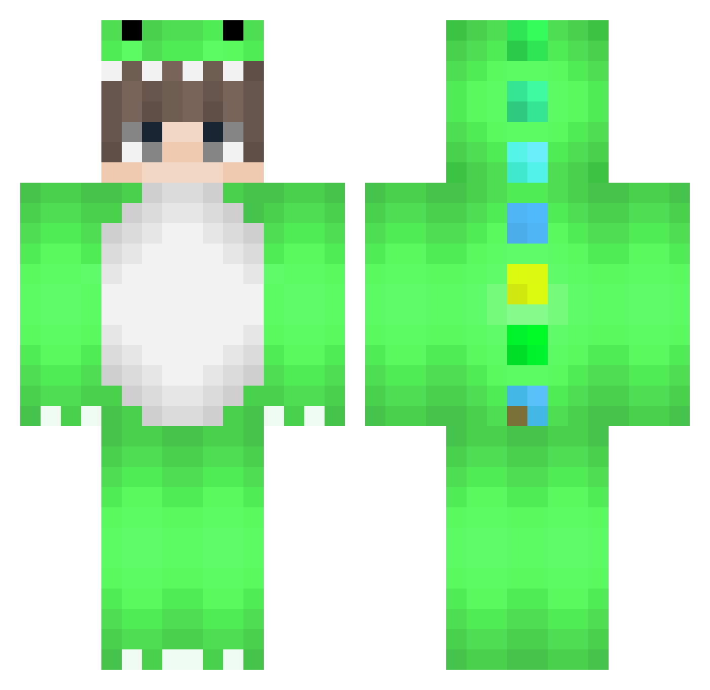 slepsan Minecraft skin, front and back view