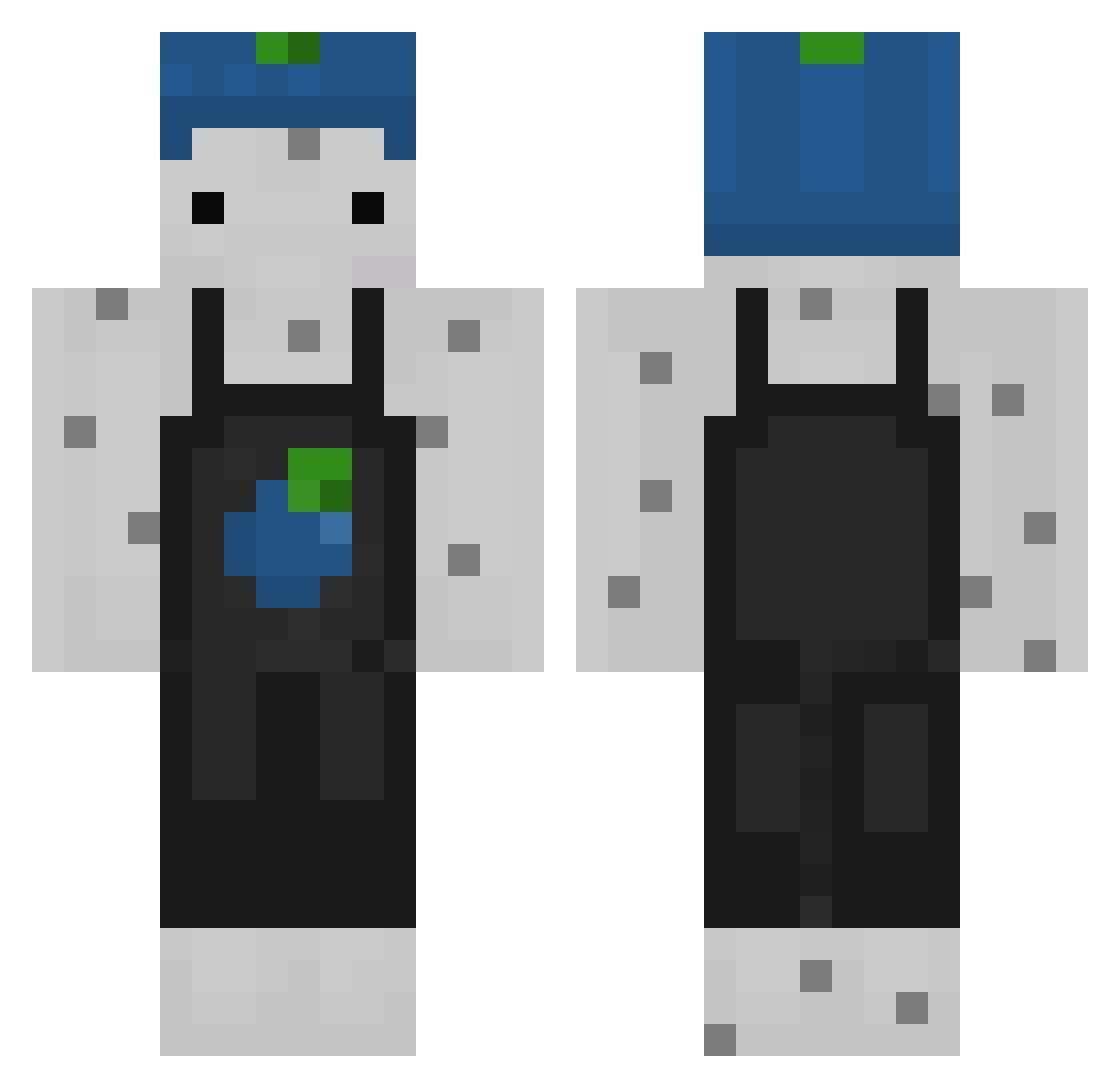 iamDeeKay Minecraft skin, front and back view