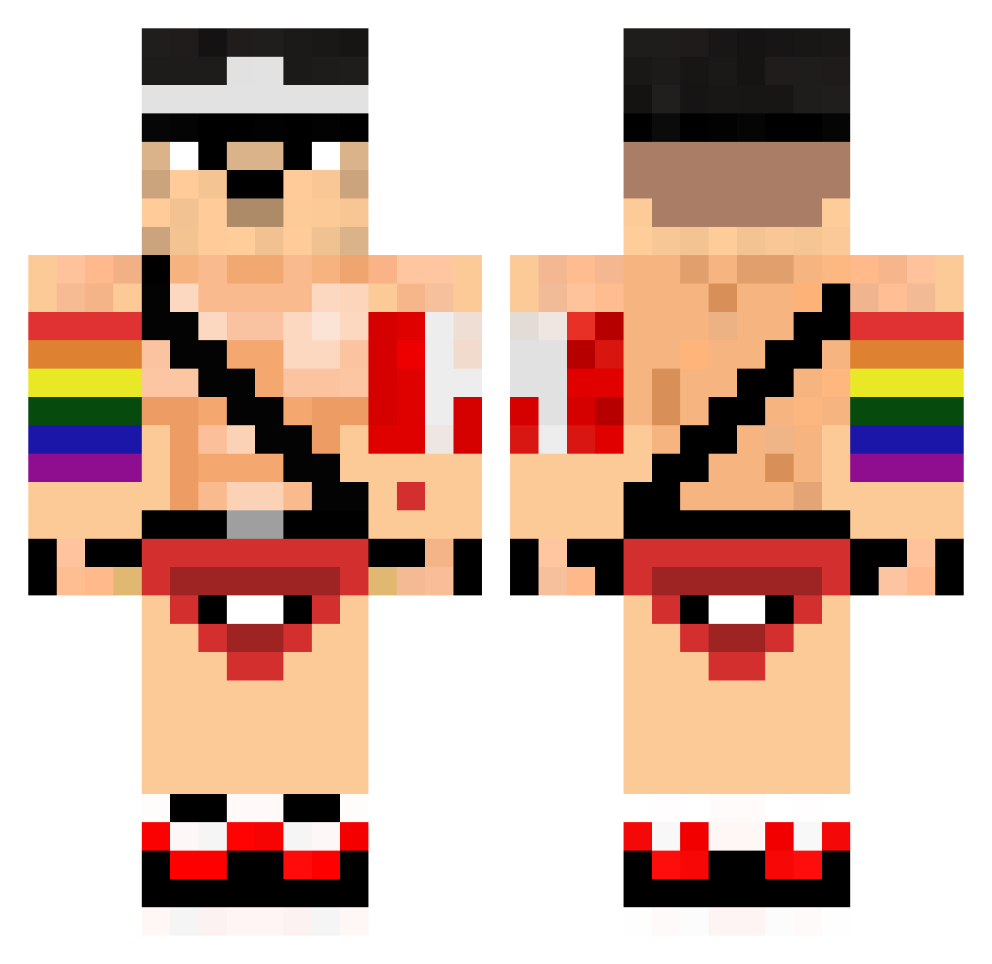 _krychu_ Minecraft skin, front and back view
