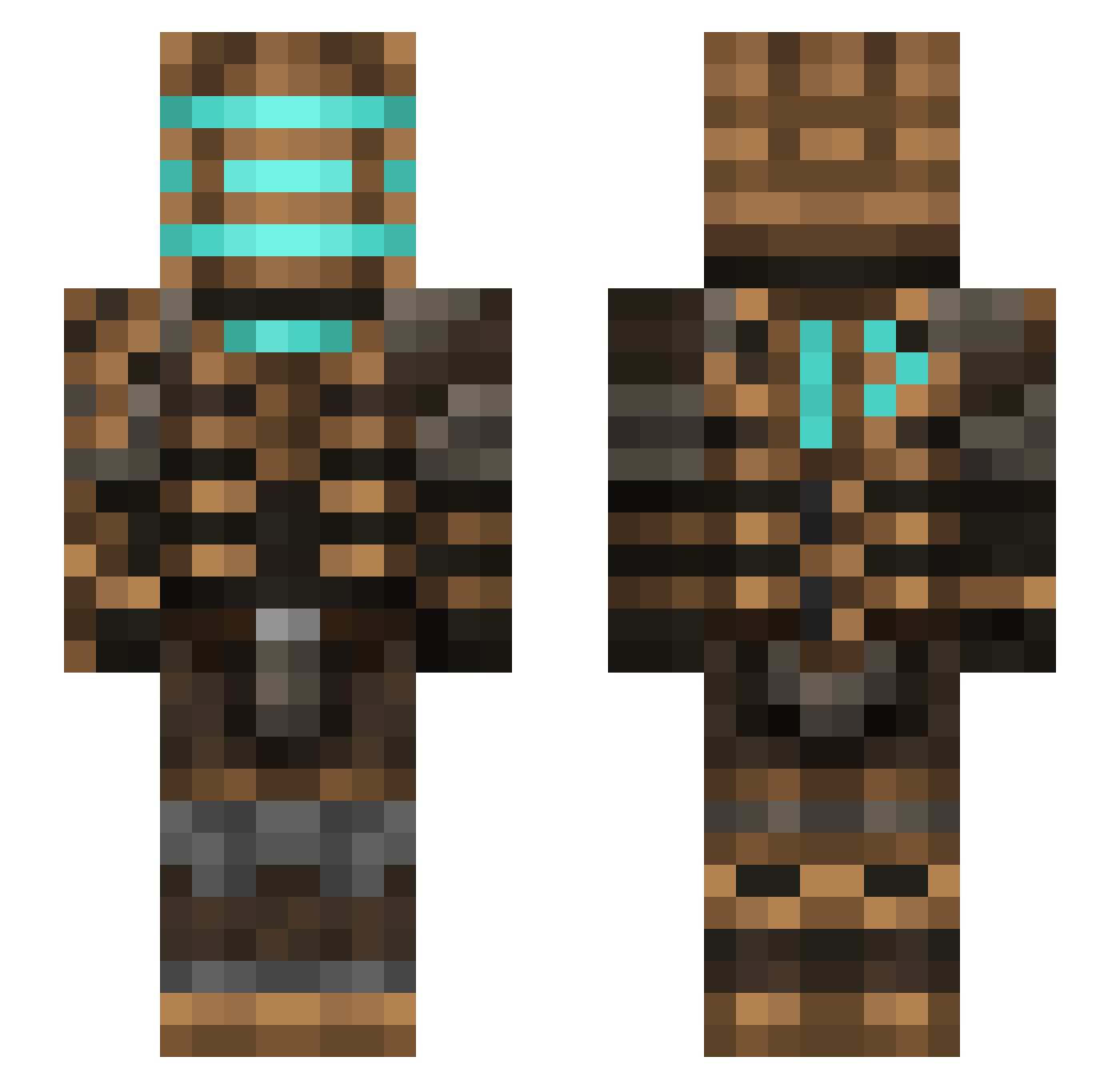 SneekiSees Minecraft skin, front and back view