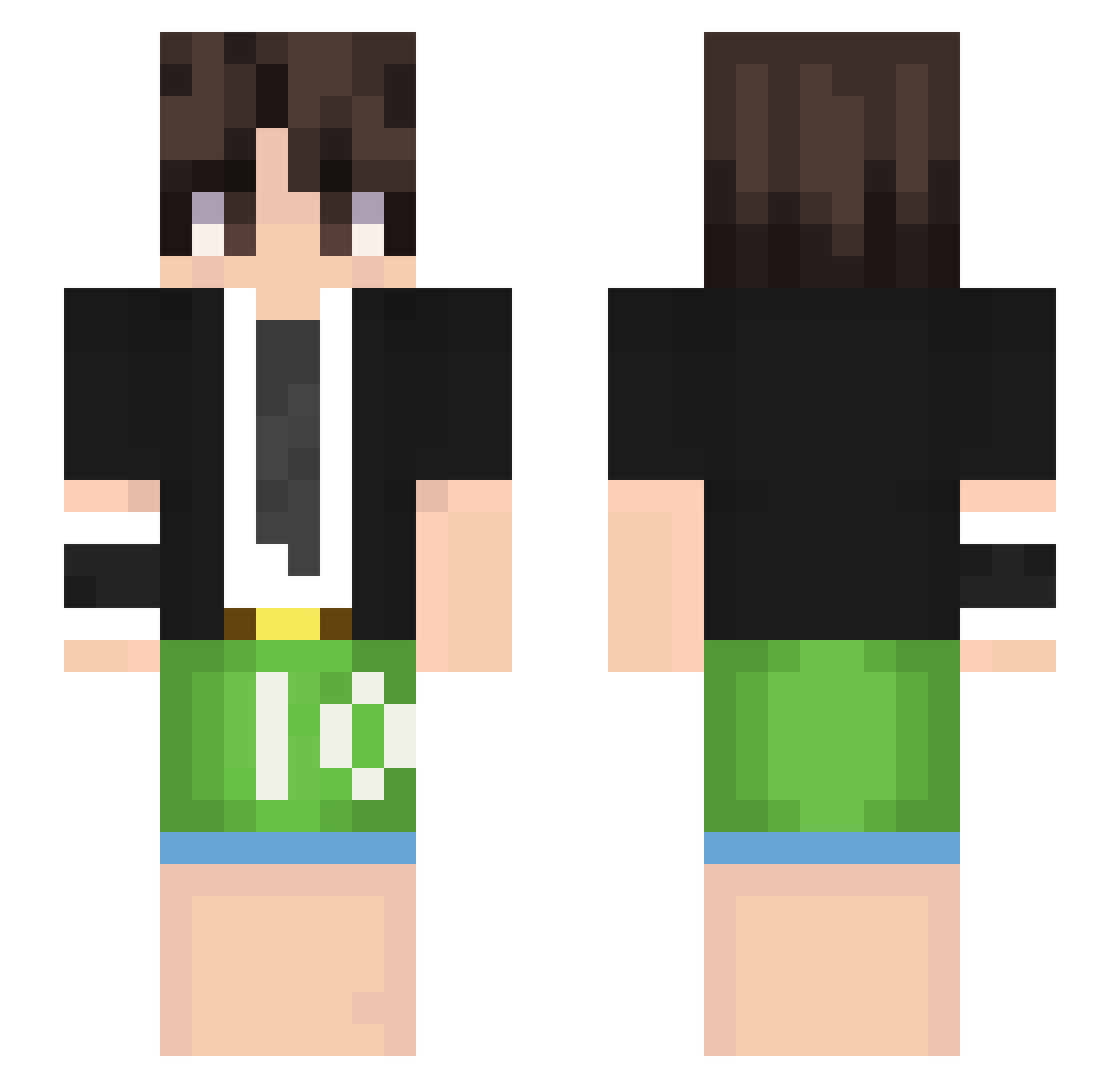 coherens Minecraft skin, front and back view