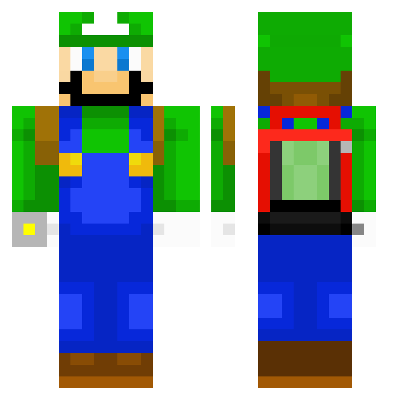 Siegfryed Minecraft skin, front and back view
