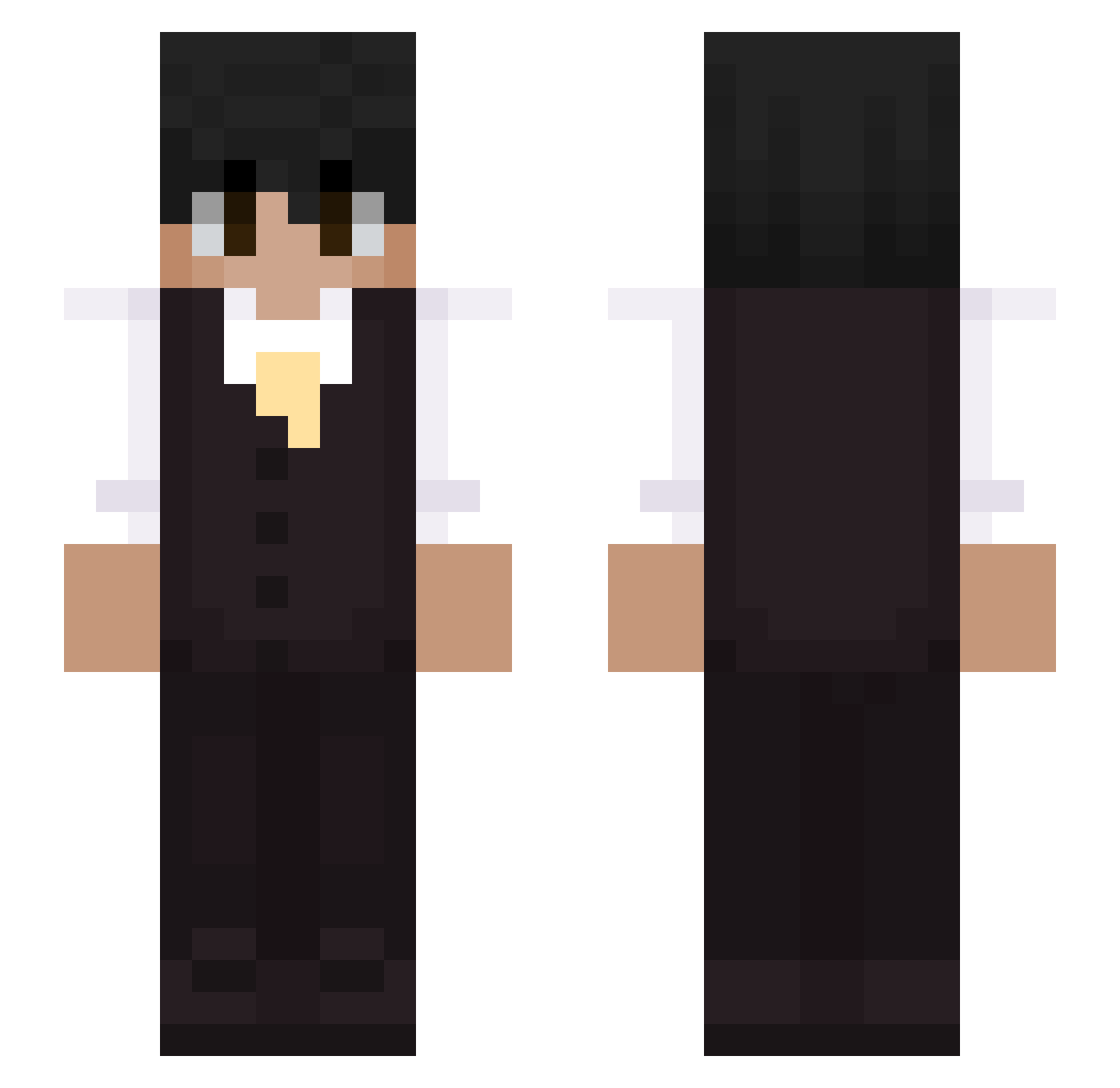 Flixzy21 Minecraft skin, front and back view