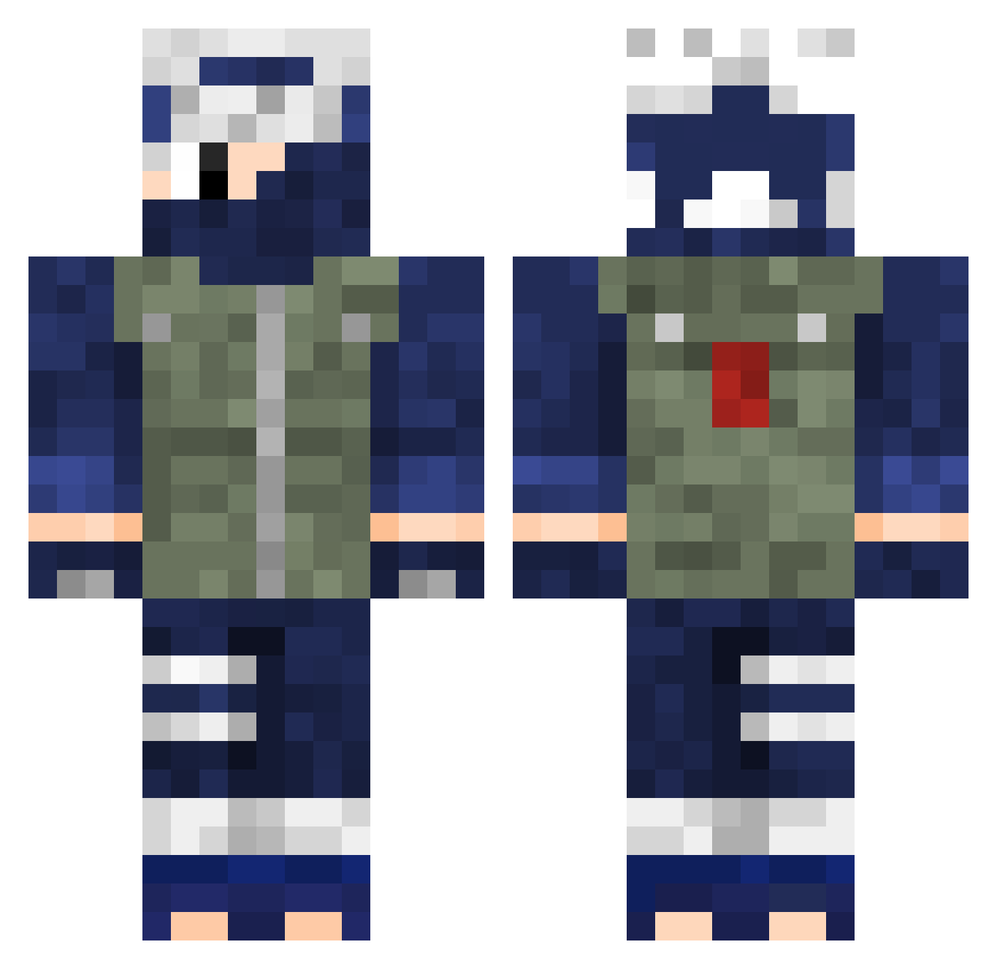Ironleo08 Minecraft skin, front and back view