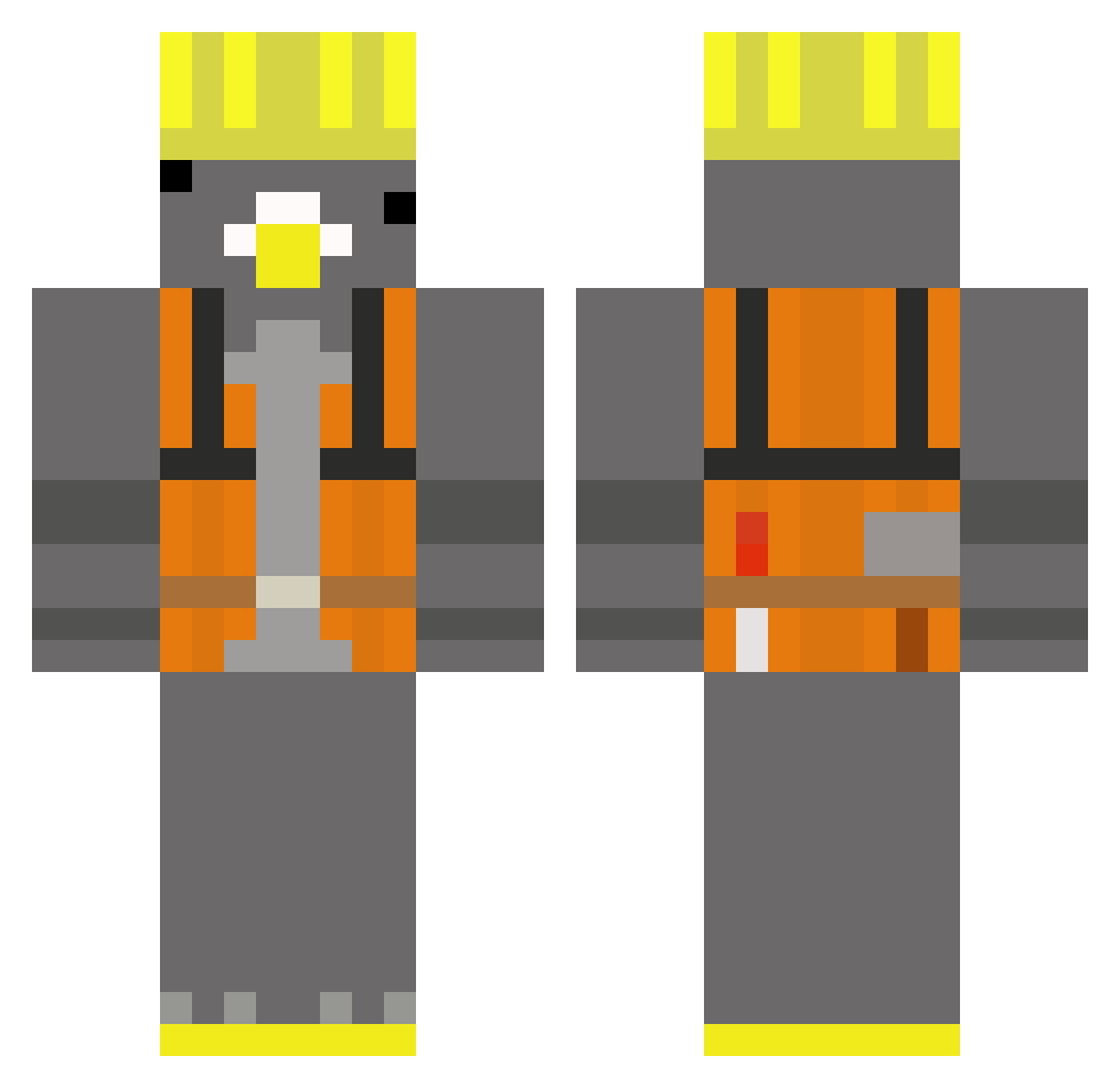 Hatoinu0316 Minecraft skin, front and back view