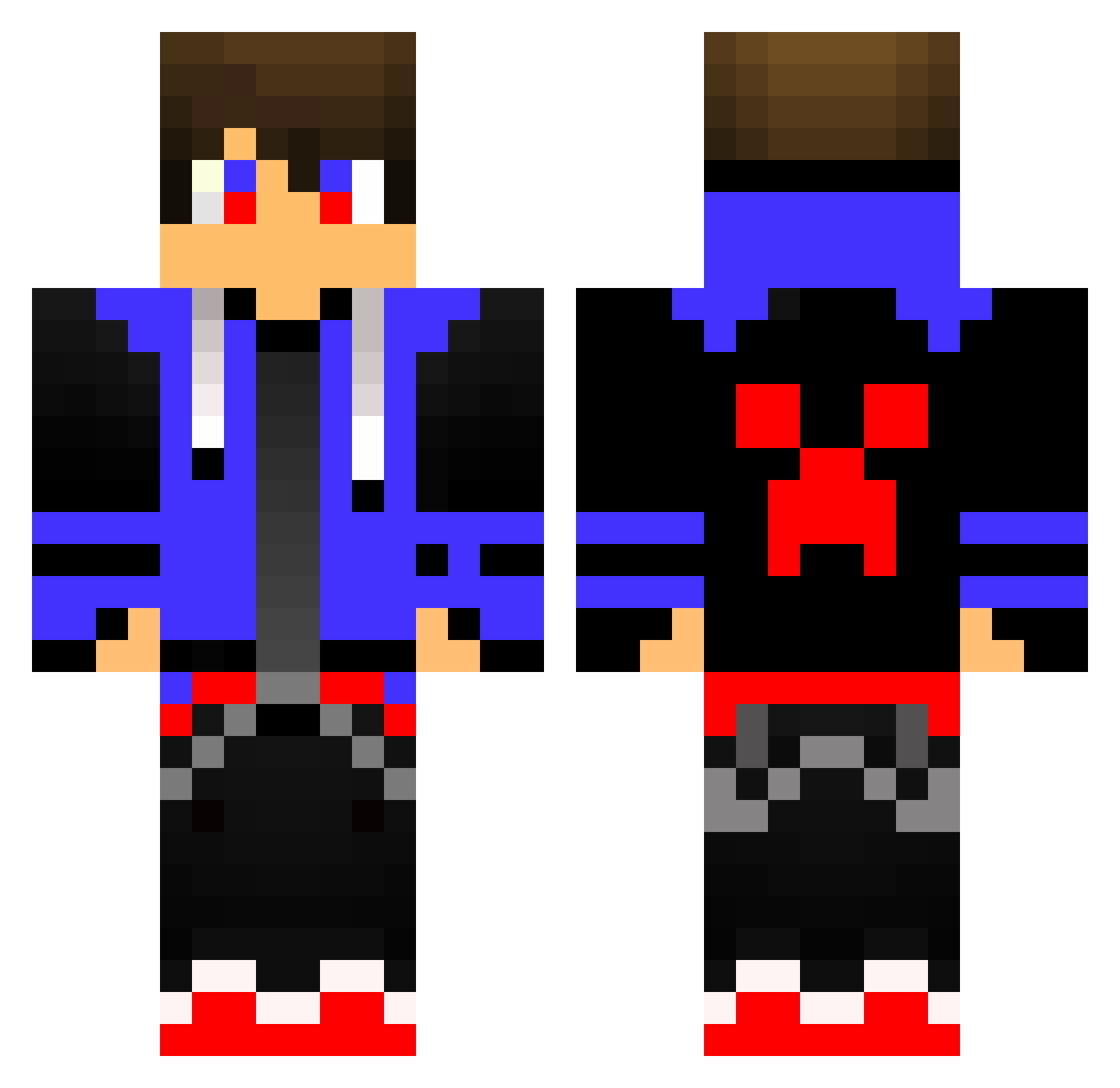 Tha_Mountain Minecraft skin, front and back view