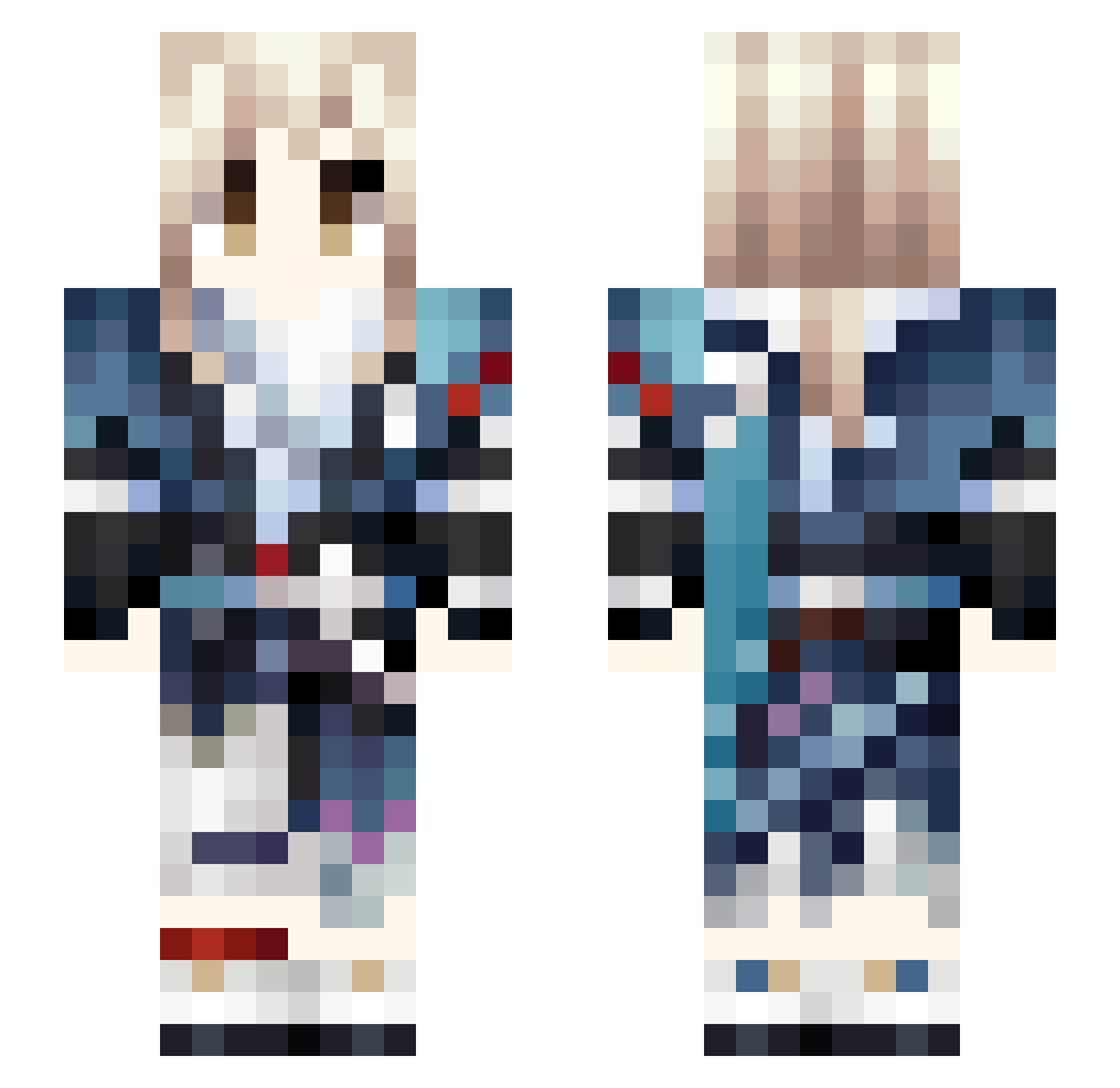StellaViator94 Minecraft skin, front and back view