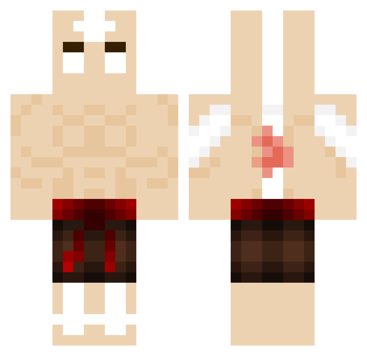 hujklqwecfghjklq Minecraft skin, front and back view