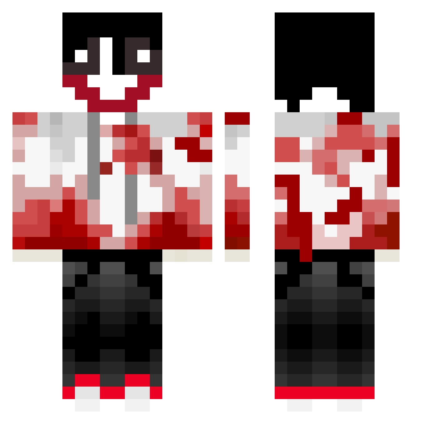 Budbryan Minecraft skin, front and back view
