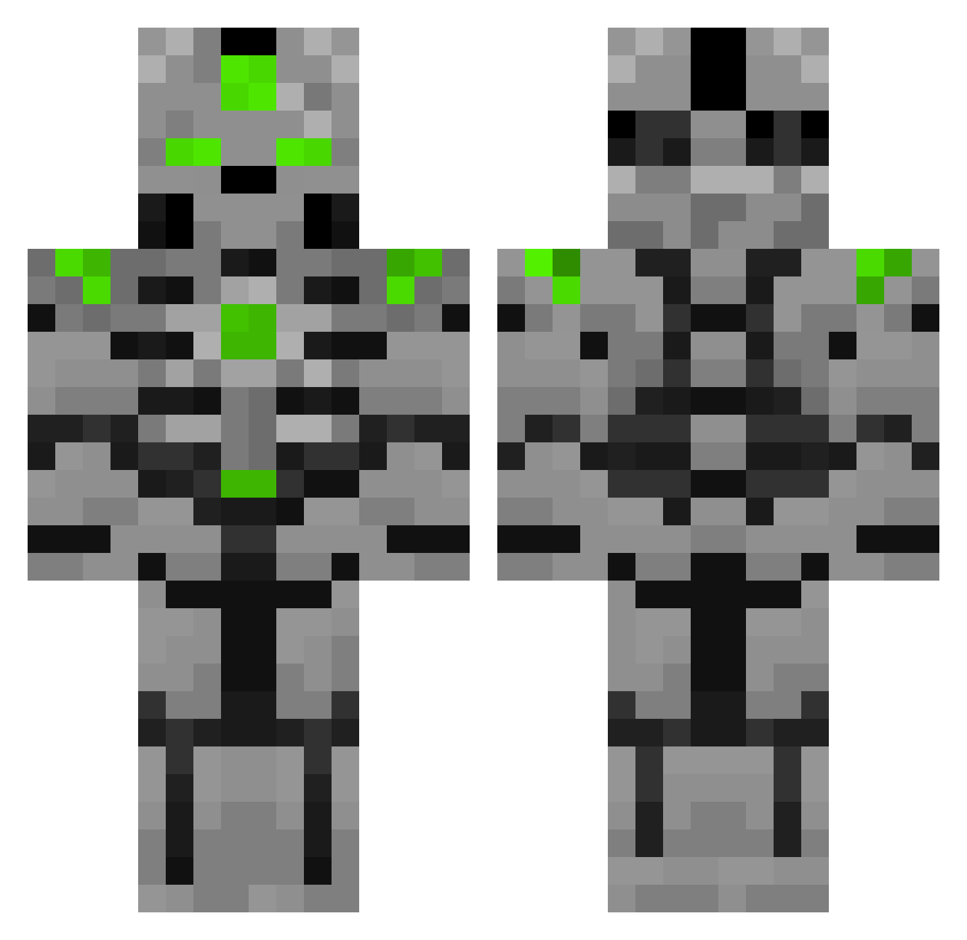 LordMantis789 Minecraft skin, front and back view