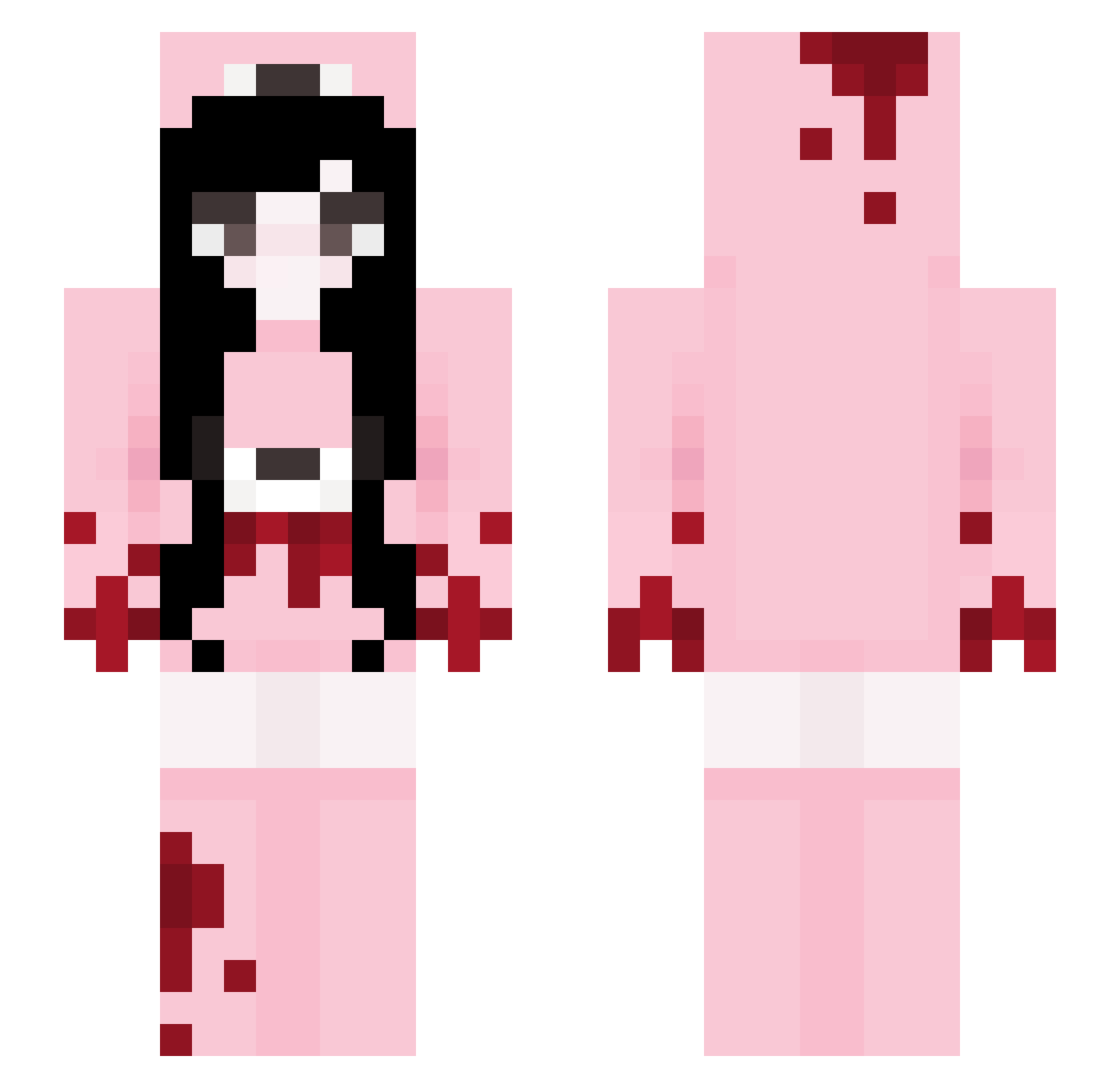 m_llaa Minecraft skin, front and back view