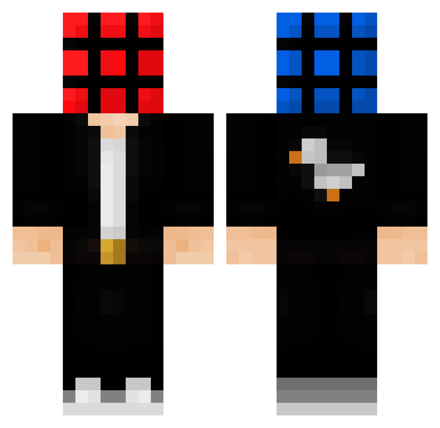 TheRealGlower Minecraft skin, front and back view