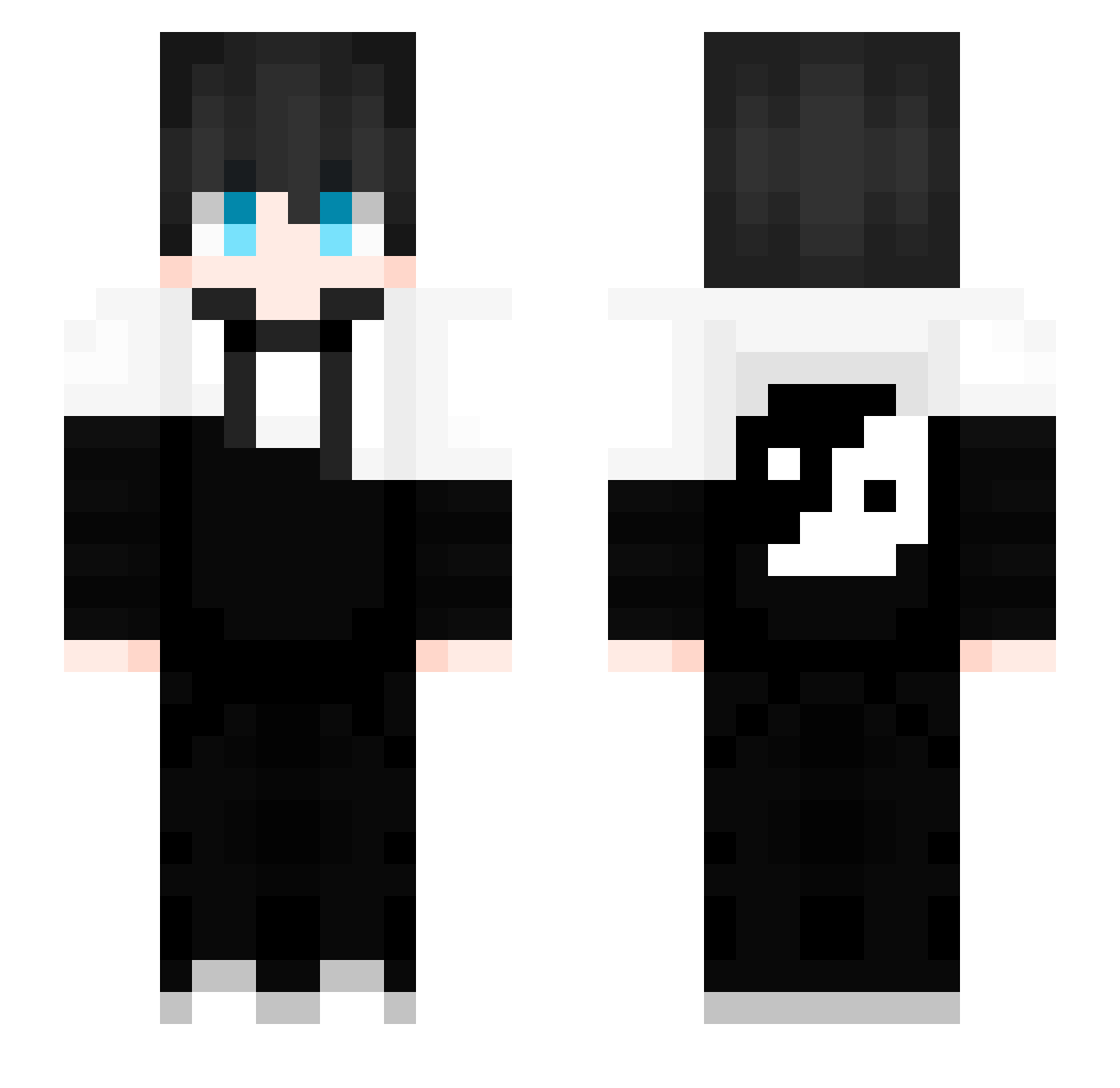 Projetc1 Minecraft skin, front and back view