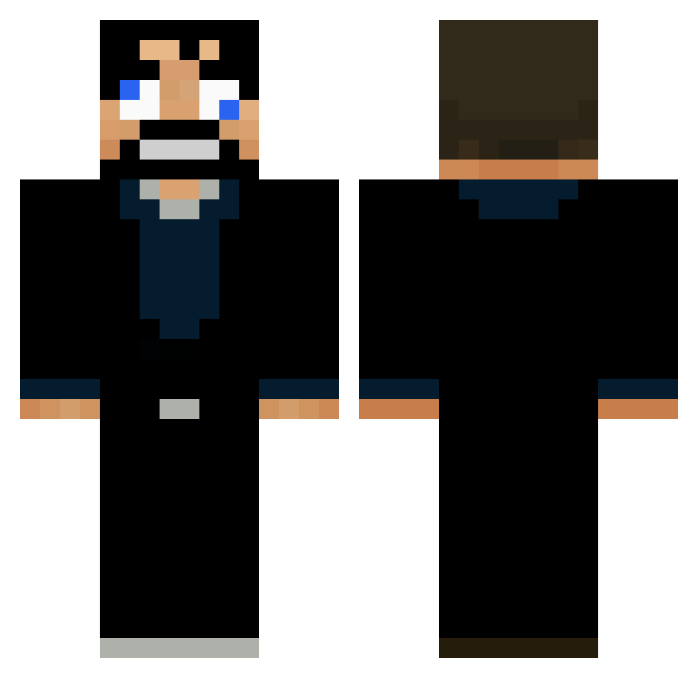 DA_NFL_KID Minecraft skin, front and back view