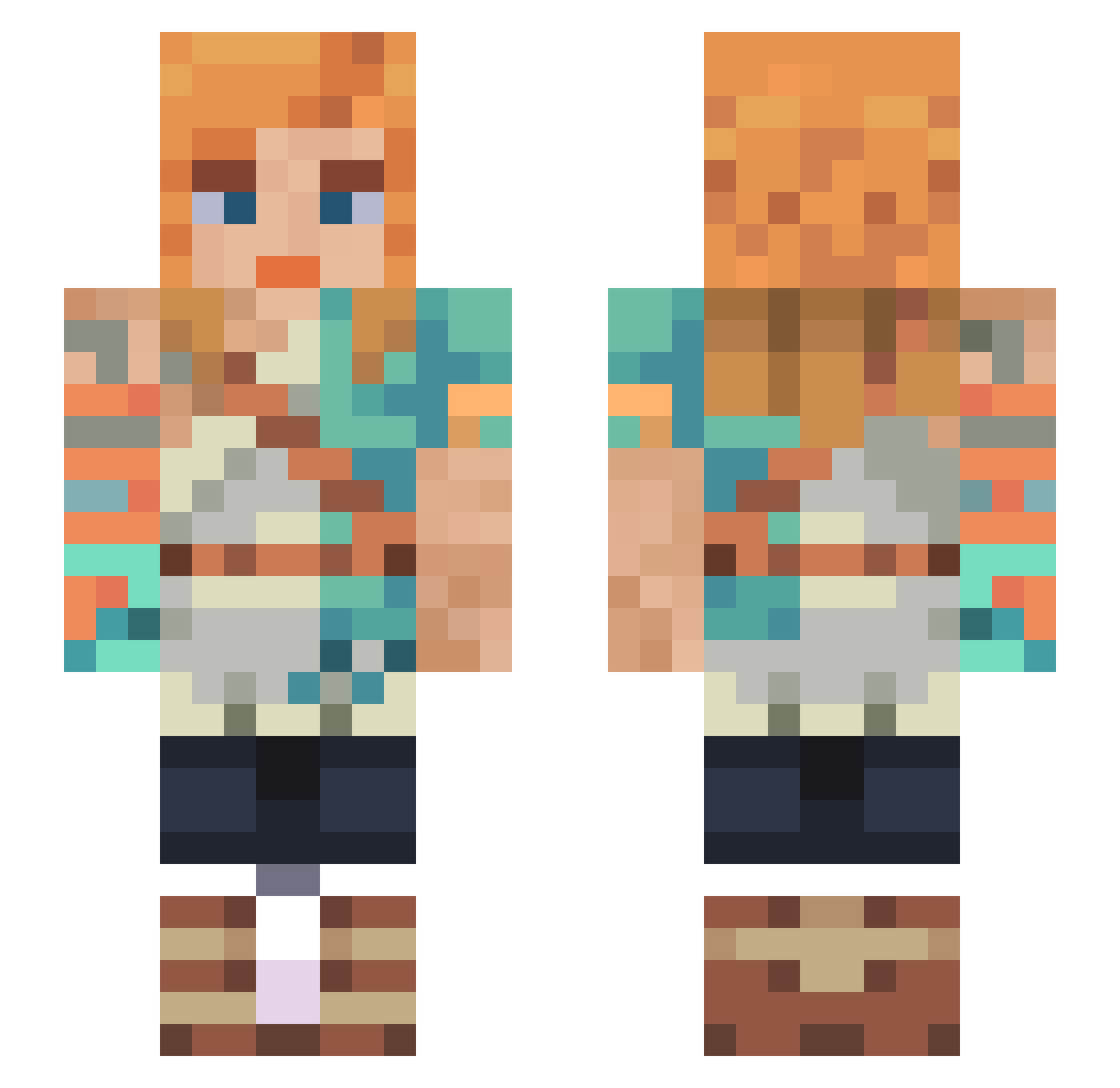 camdenpup Minecraft skin, front and back view