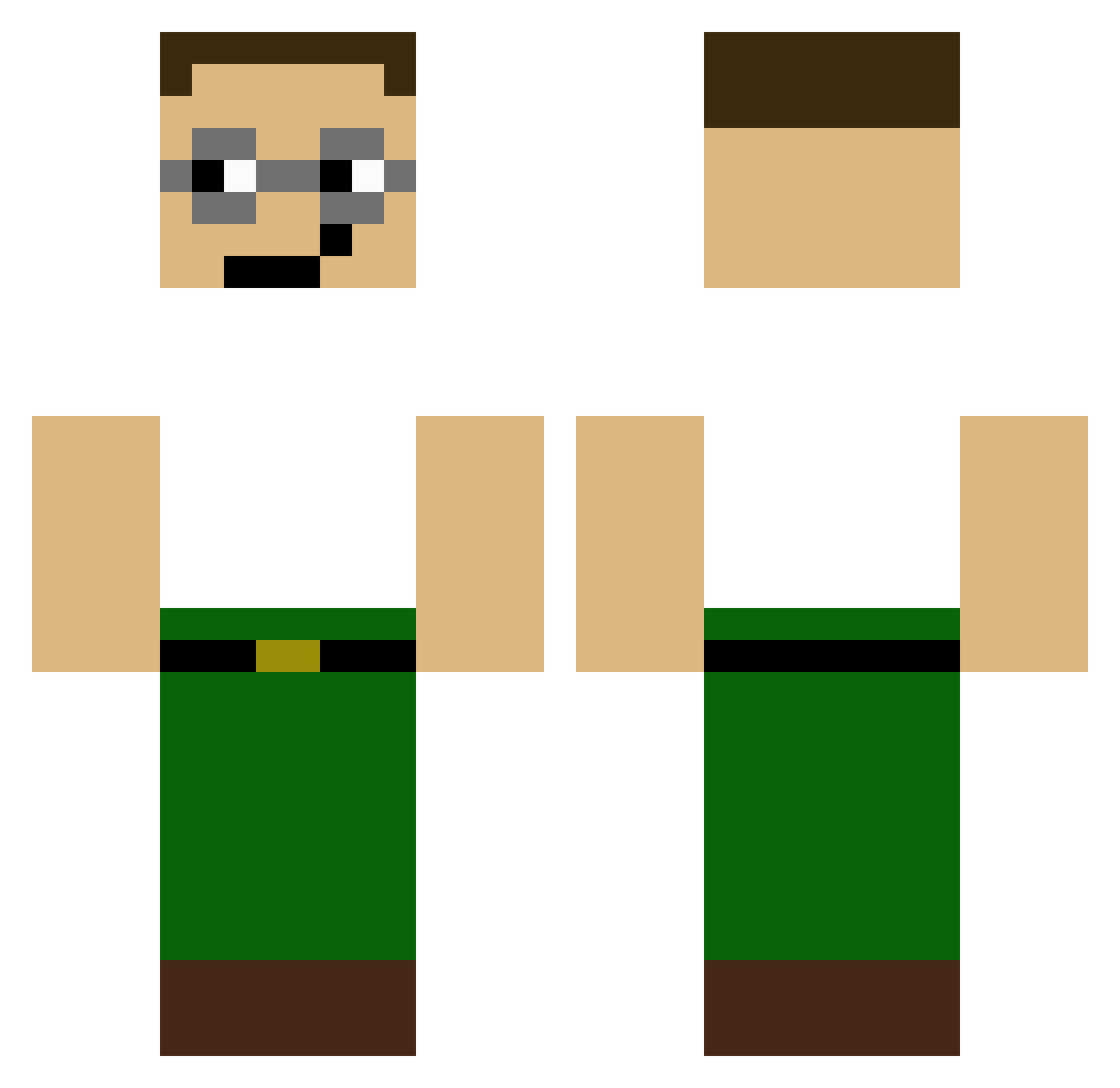 Uchennakabanana Minecraft skin, front and back view