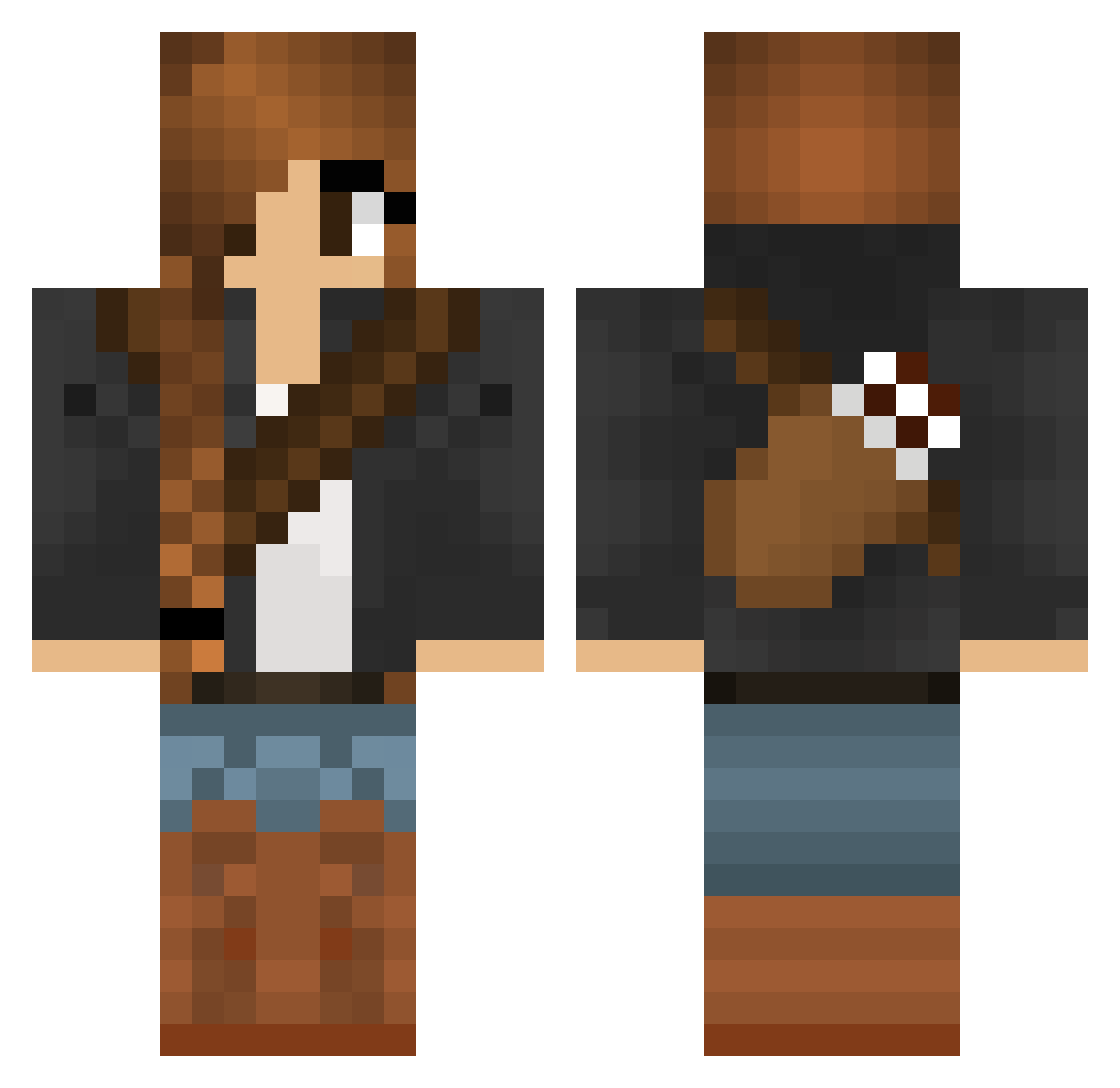 Greatnena Minecraft skin, front and back view