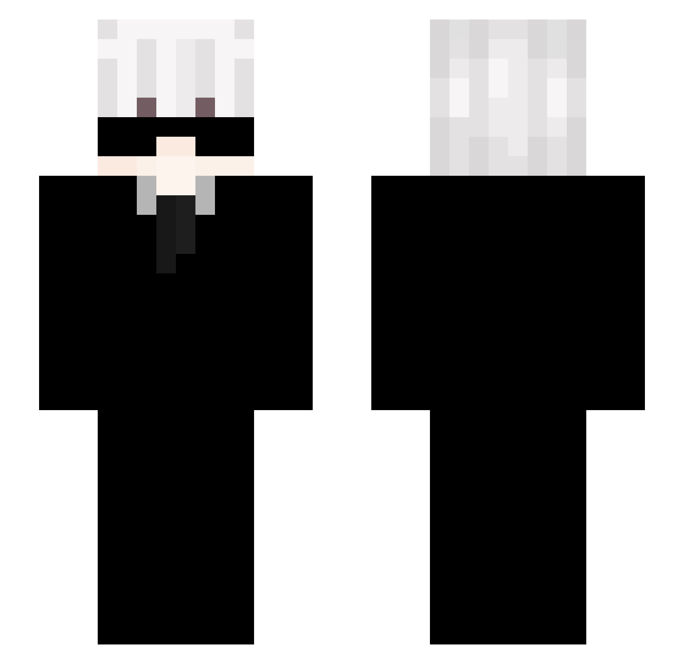 pta0 Minecraft skin, front and back view