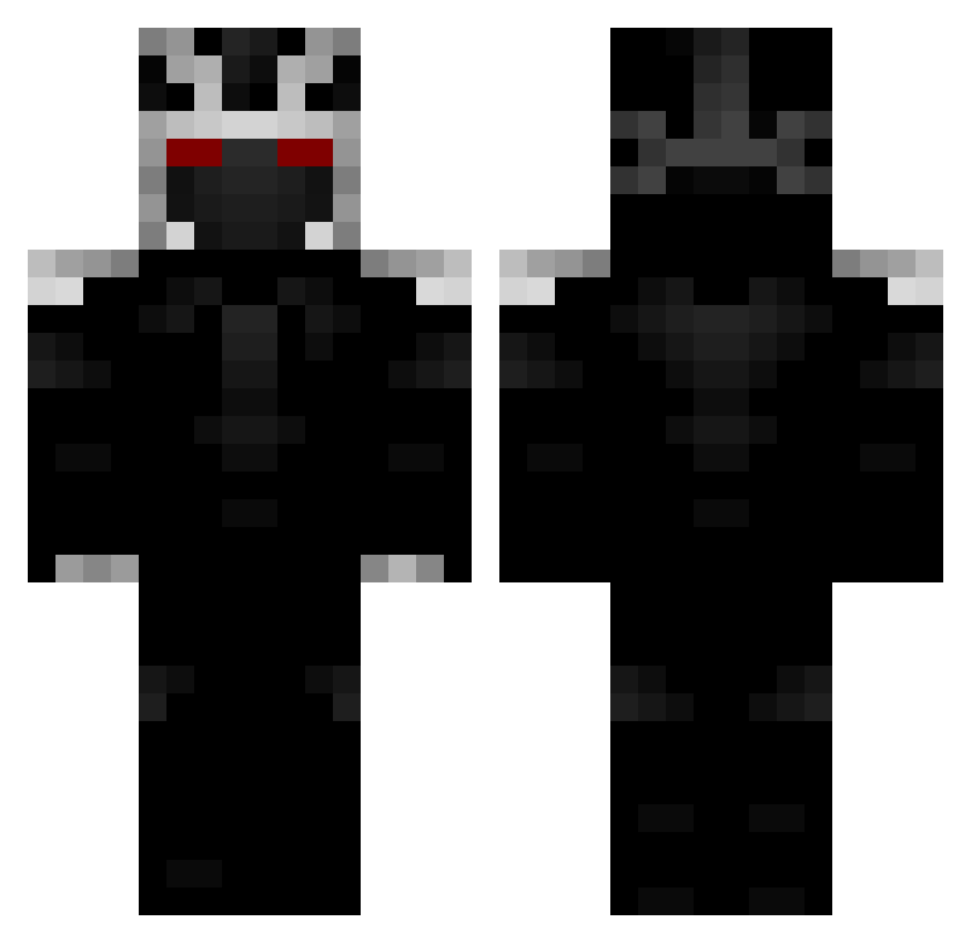 WENSAD Minecraft skin, front and back view