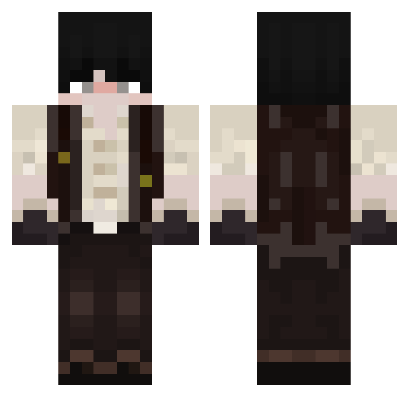 therealjzlv Minecraft skin, front and back view