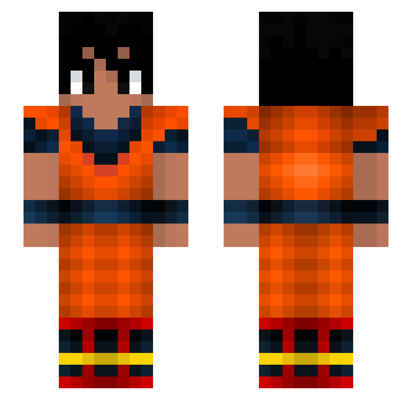RAGNARGK99 Minecraft skin, front and back view