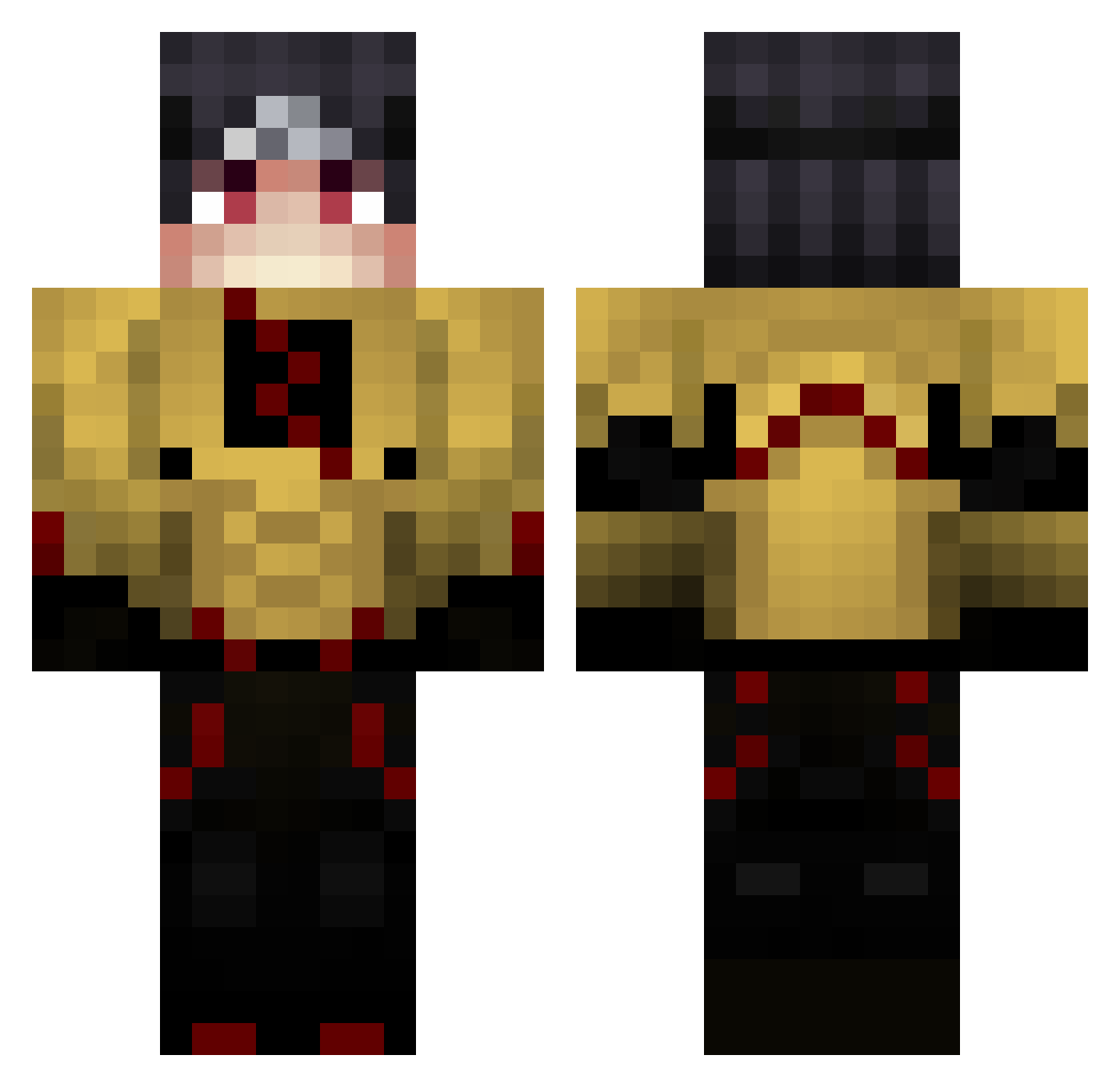 clarvvsowner Minecraft skin, front and back view