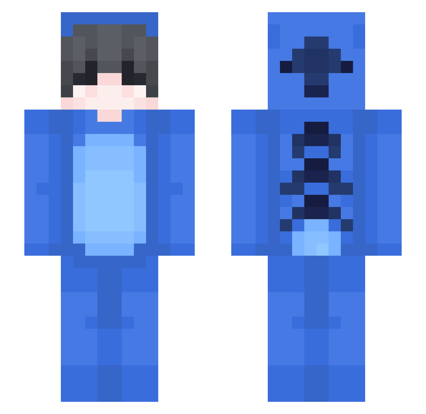 Smirn02 Minecraft skin, front and back view