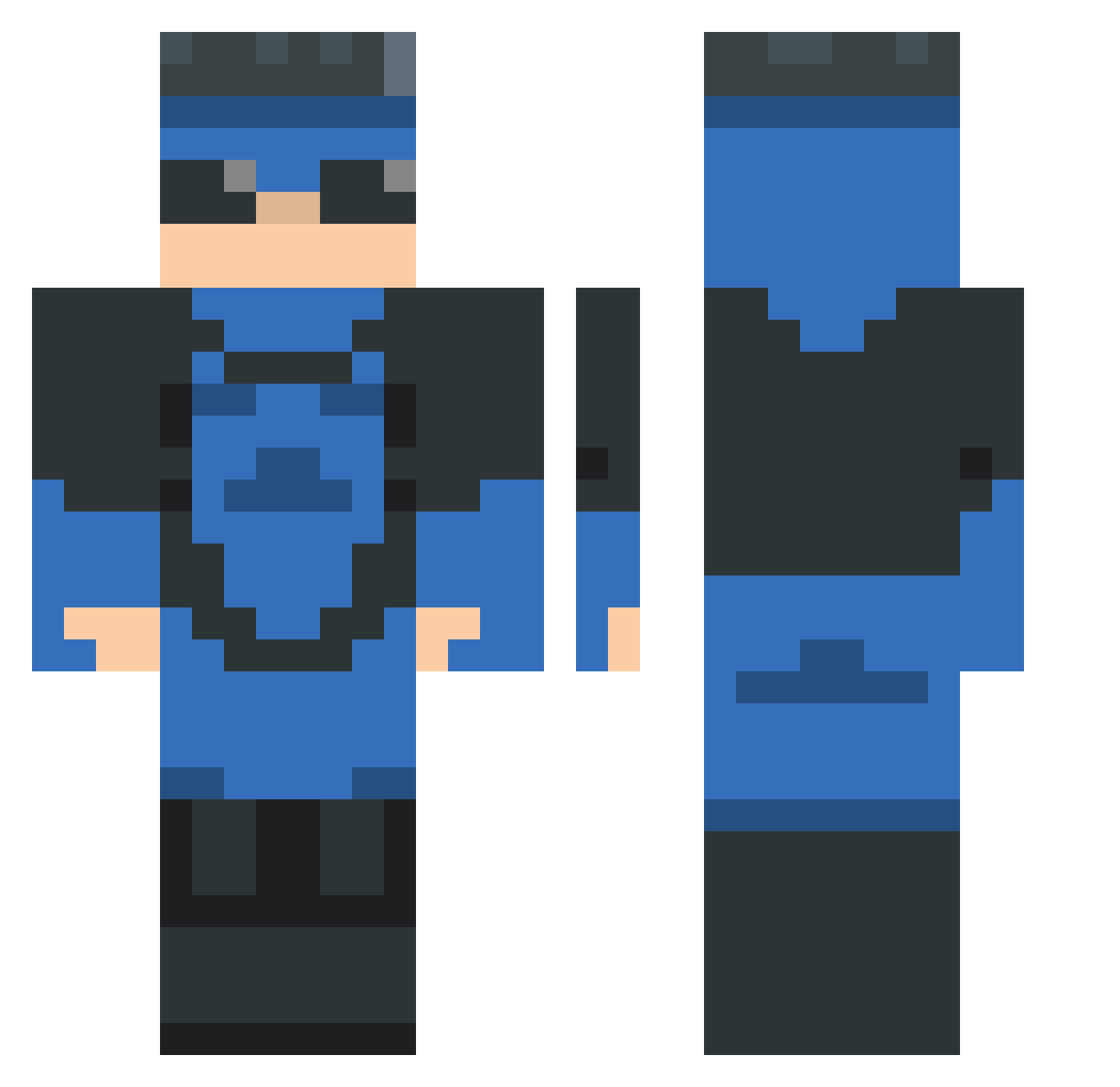 sunkjjhh Minecraft skin, front and back view