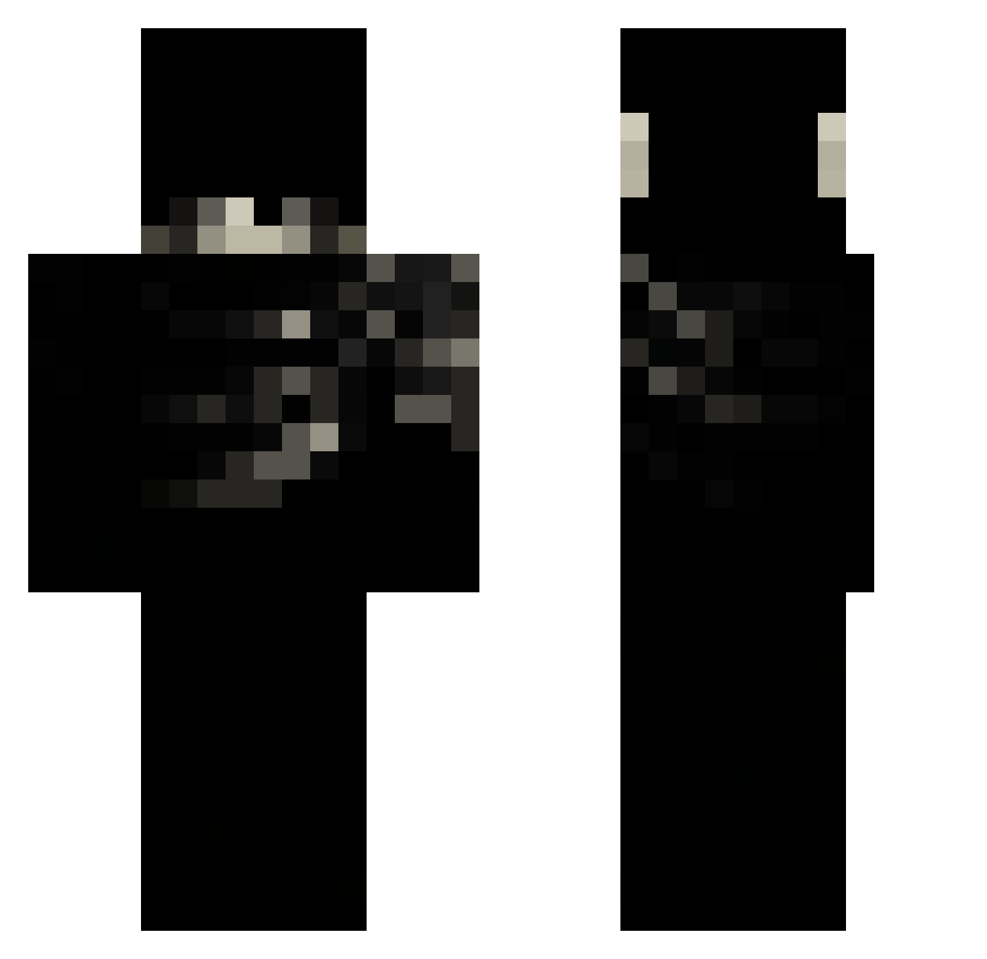 KewKung Minecraft skin, front and back view
