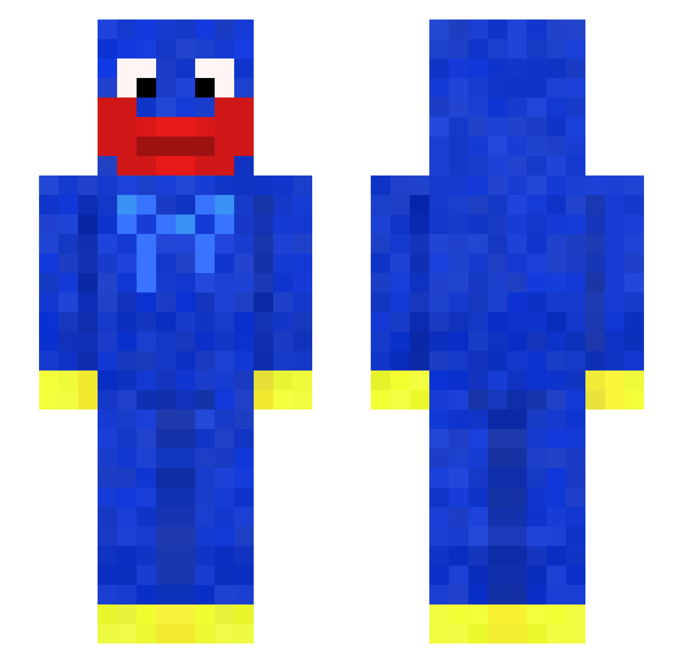 Rhinoshield3000 Minecraft skin, front and back view