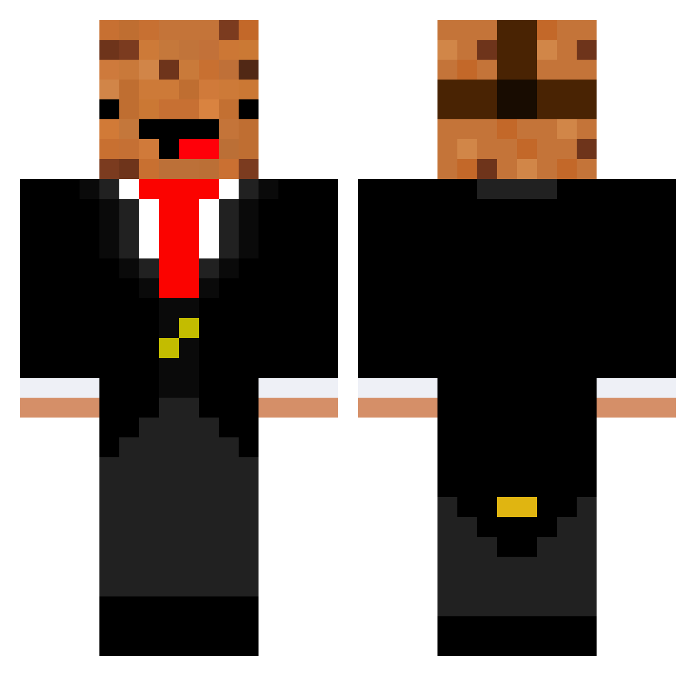 quentinm11 Minecraft skin, front and back view