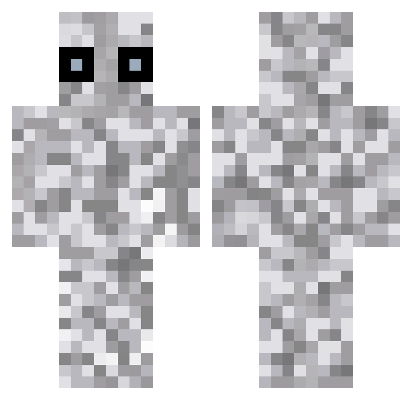 adotful Minecraft skin, front and back view