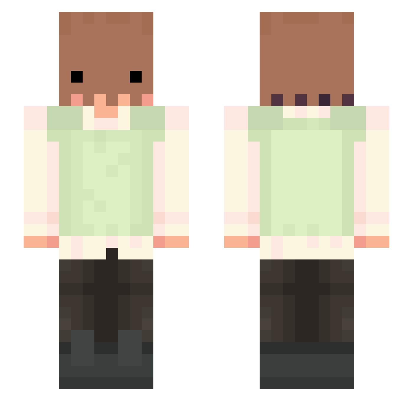 swagmo Minecraft skin, front and back view