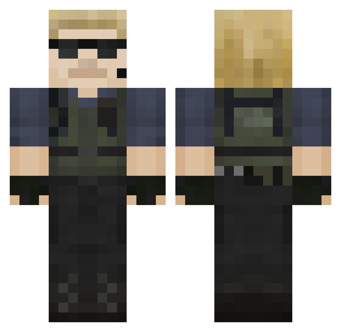 Peter_420 Minecraft skin, front and back view