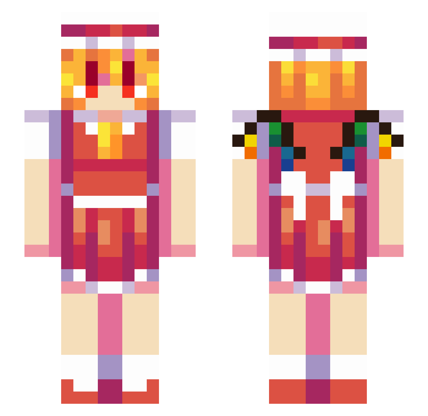Guigwi Minecraft skin, front and back view