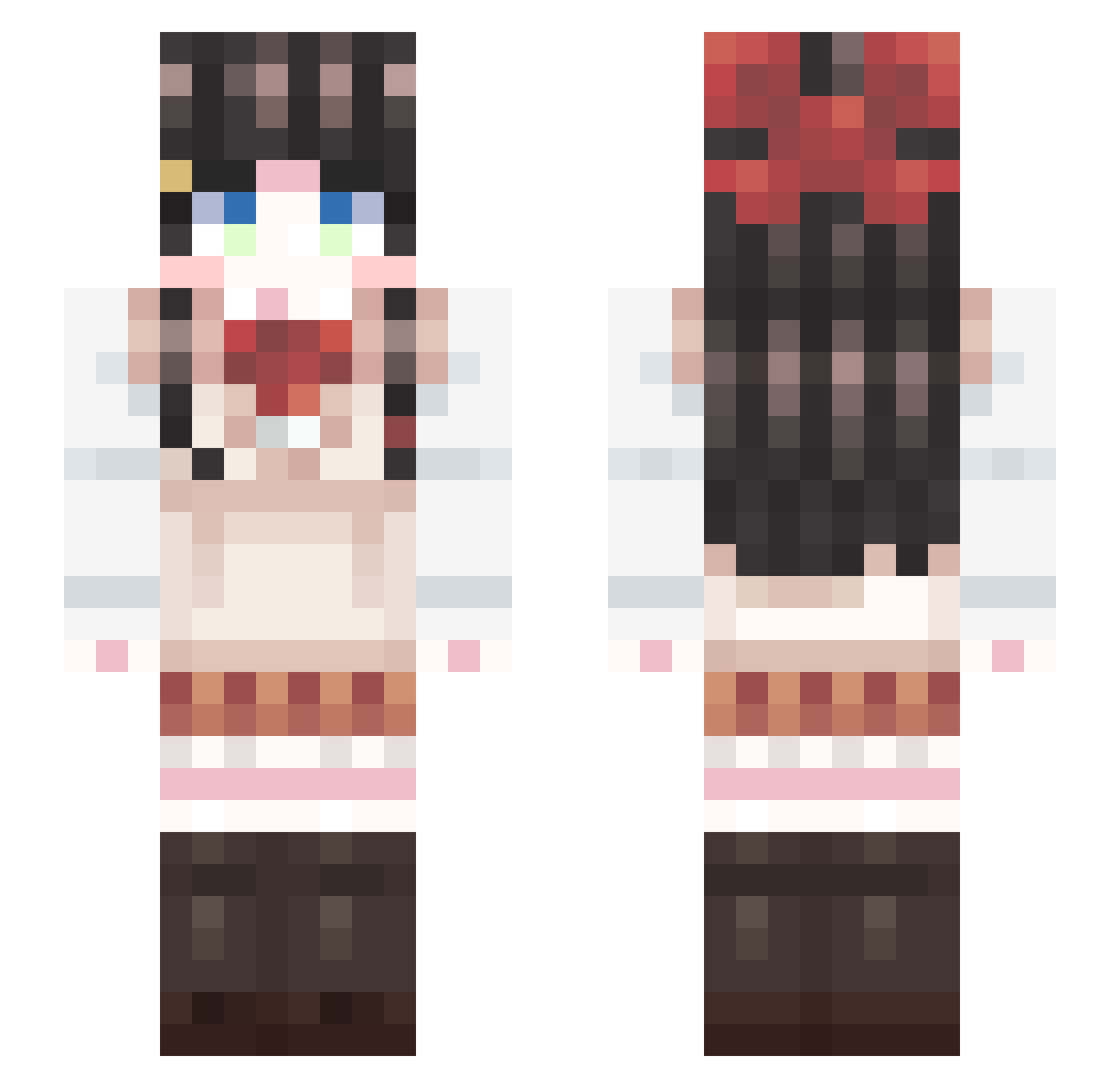cheolsudesu Minecraft skin, front and back view