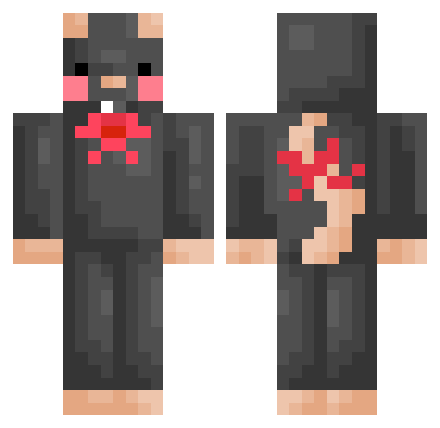 jinin2jin Minecraft skin, front and back view
