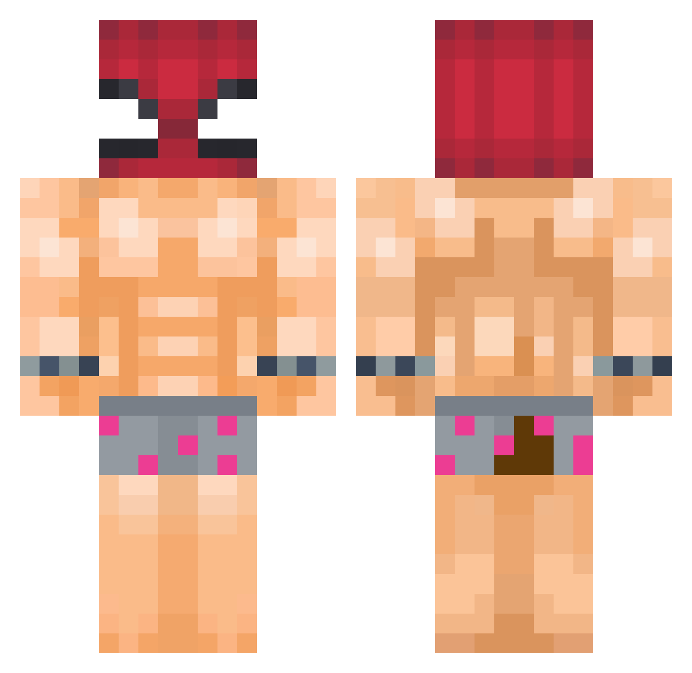 T1aGuiTo Minecraft skin, front and back view