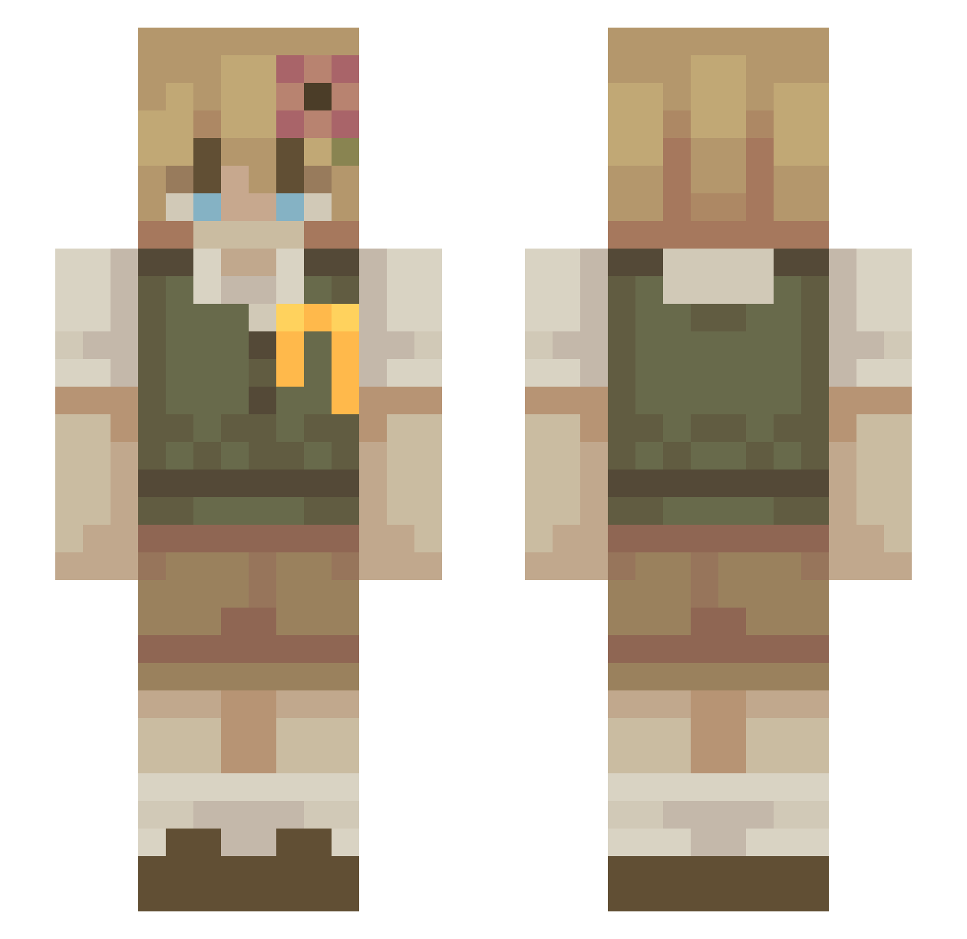 afternoon9917 Minecraft skin, front and back view