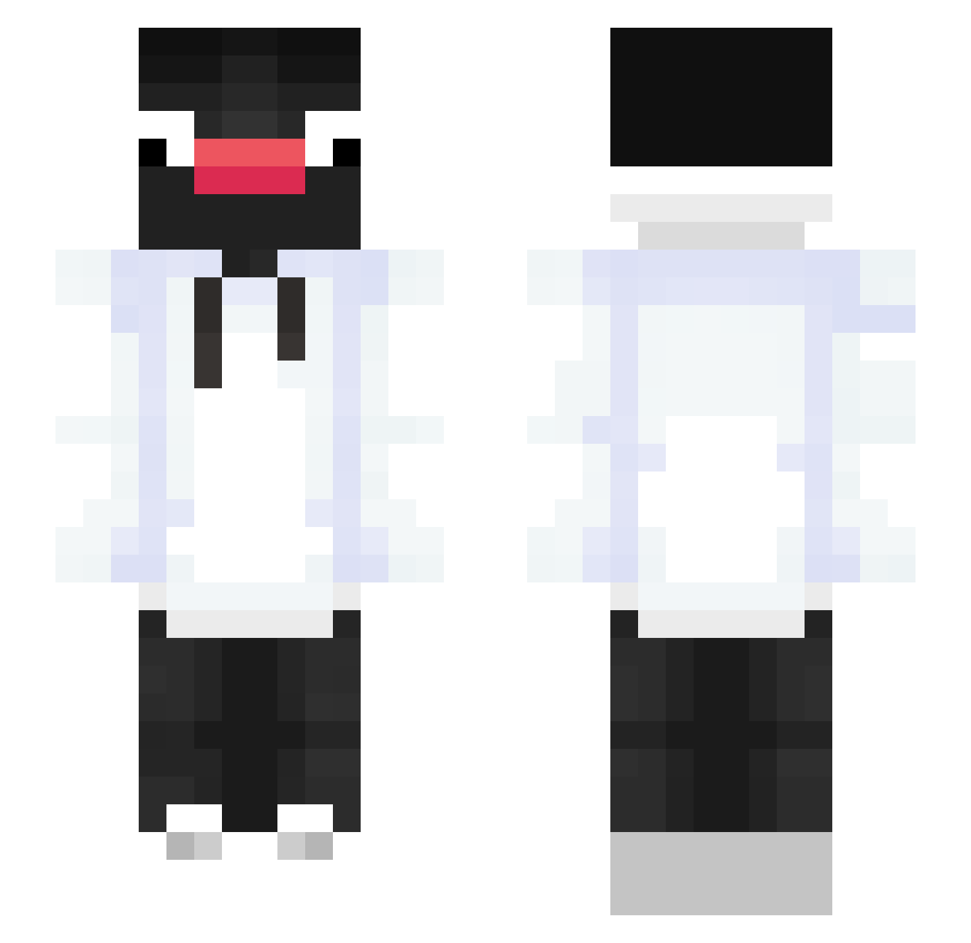 NurPoishii Minecraft skin, front and back view