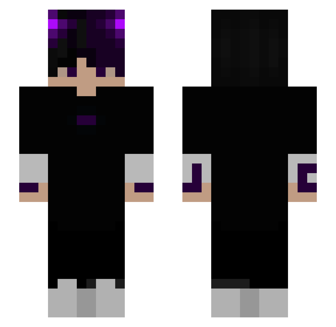Young_NQ Minecraft skin, front and back view