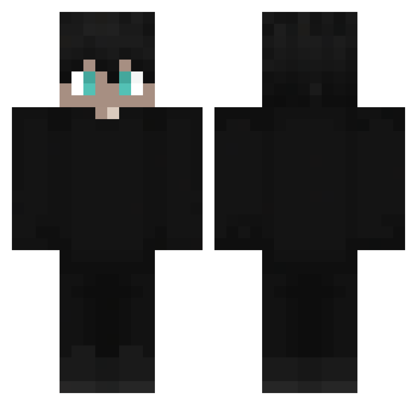 qreepex Minecraft skin, front and back view