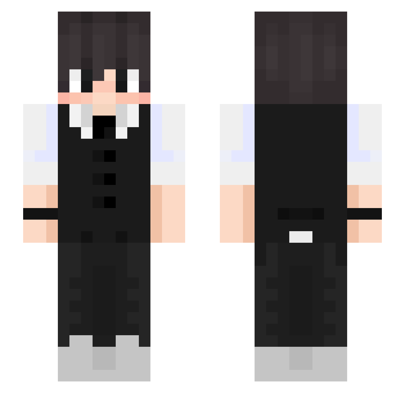 Skorpion0611 Minecraft skin, front and back view