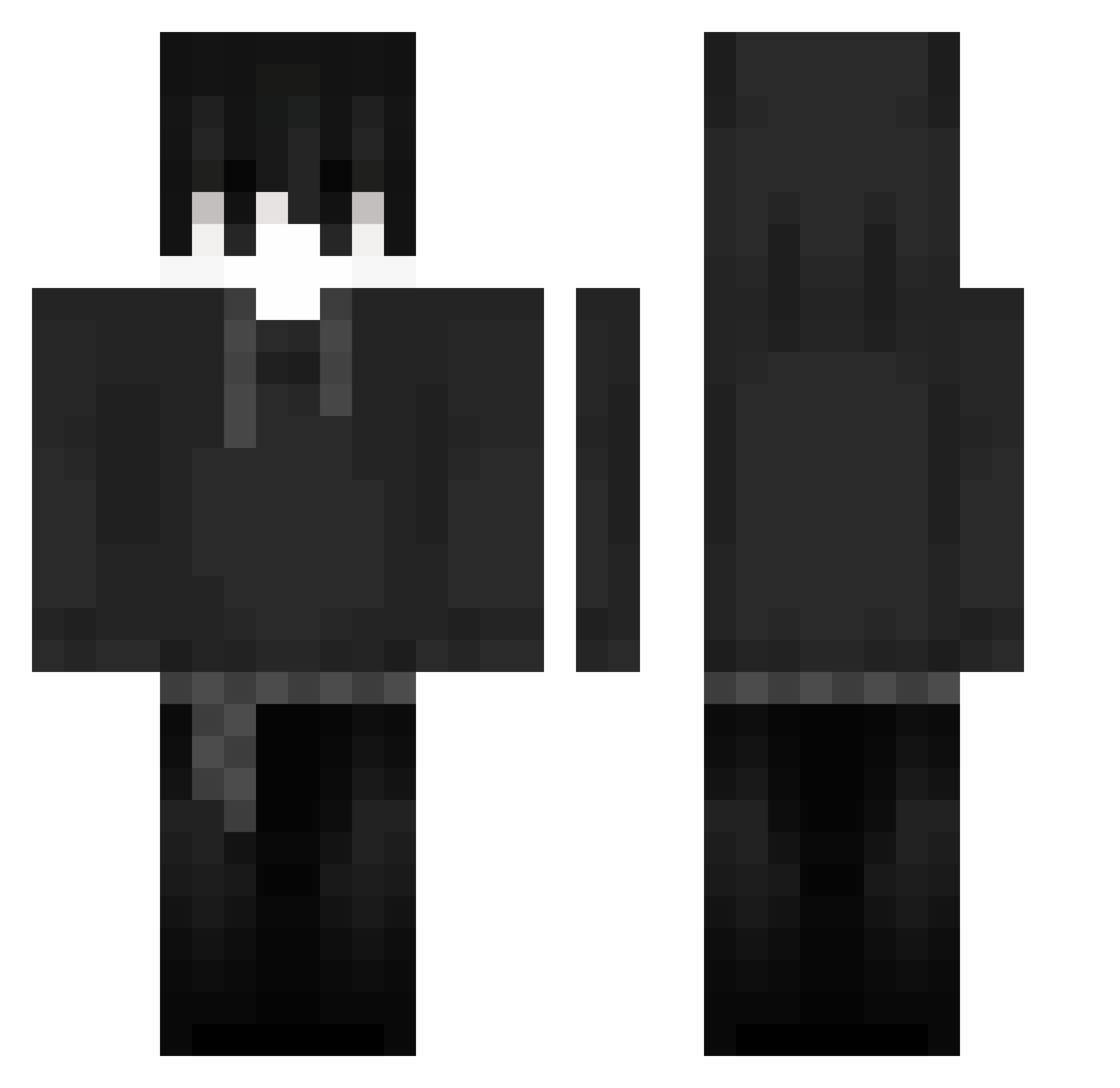 SaiKa_Izumi Minecraft skin, front and back view
